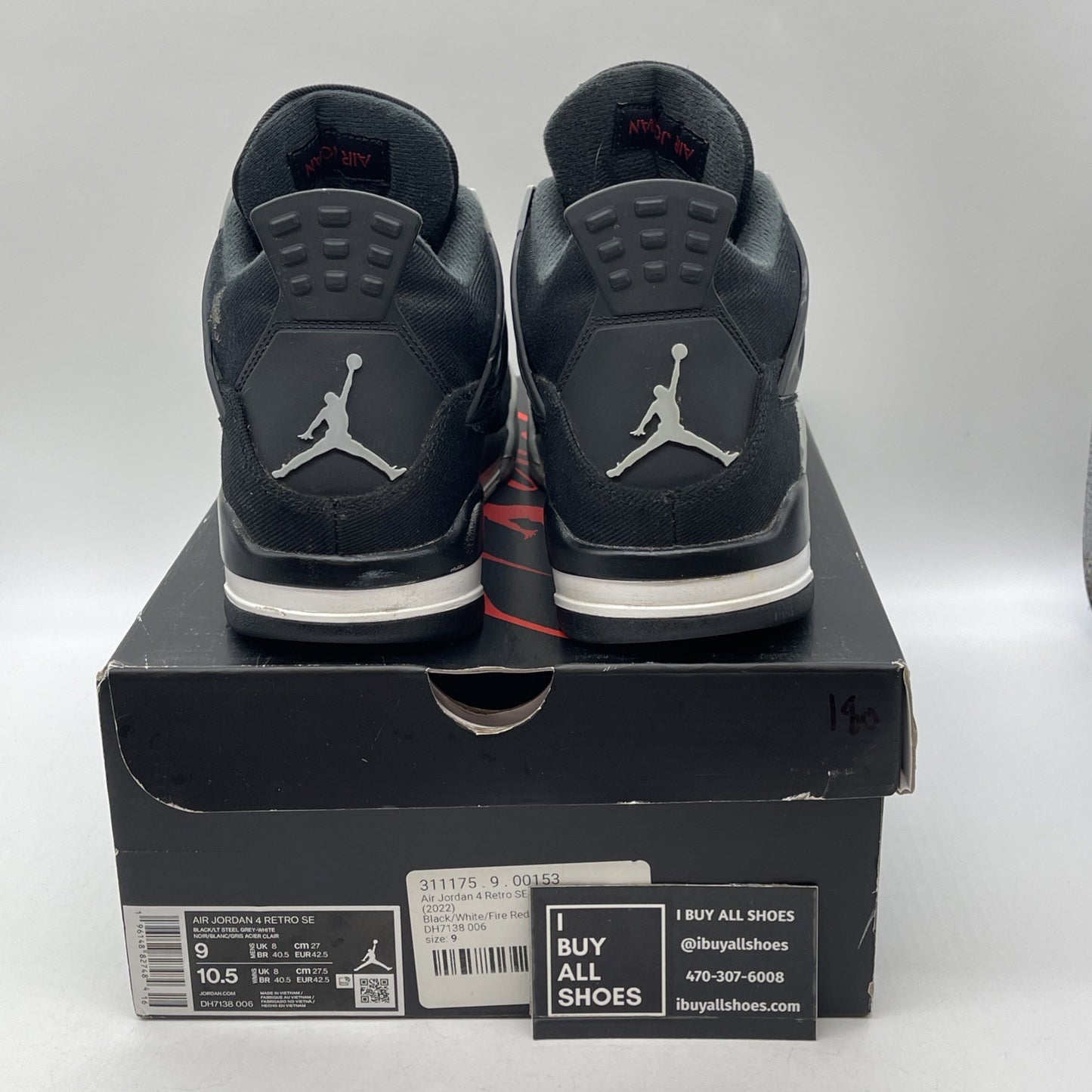 Size 9 - Air Jordan 4 Retro SE Mid Black Canvas Suede (DH7138-006)