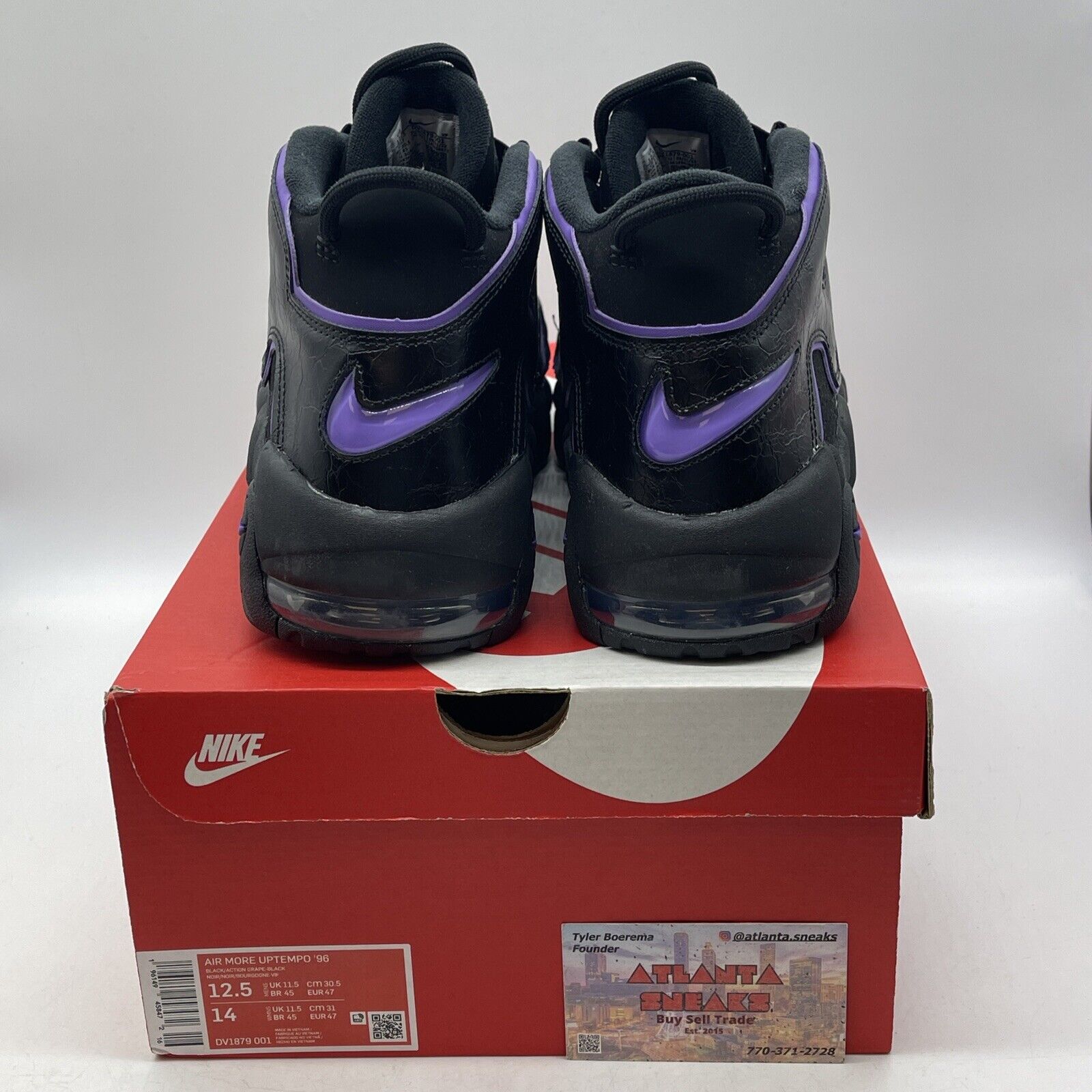 Size 12.5 - Nike Air More Uptempo '96 Black Action Grape Suede (DV1879-001)