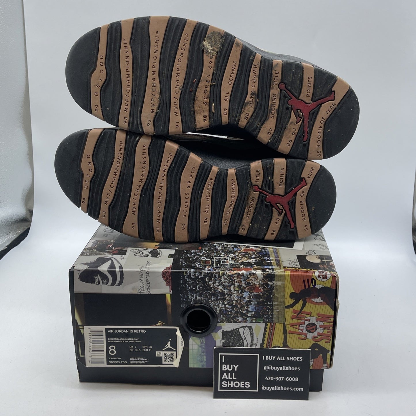 Size 8 - Air Jordan 10 Retro Desert Camo Brown Green Suede (310805-200)