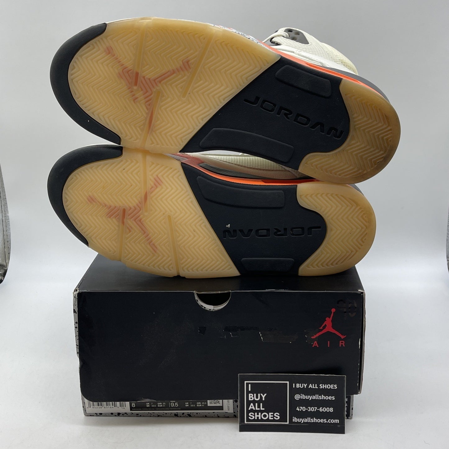 Size 8 - Jordan 5 Shattered Backboard Black Tan Orange Leather (DC1060-100)