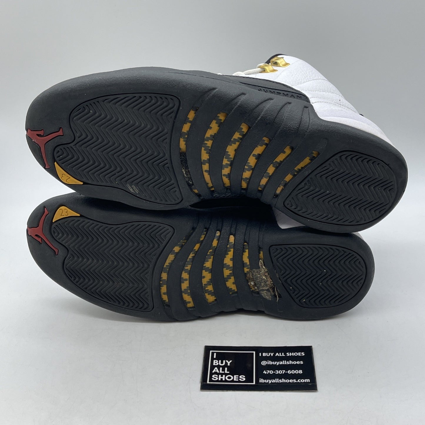 Size 9.5 - Air Jordan 12 Retro taxi release 2013 Black White Leather (130690-125