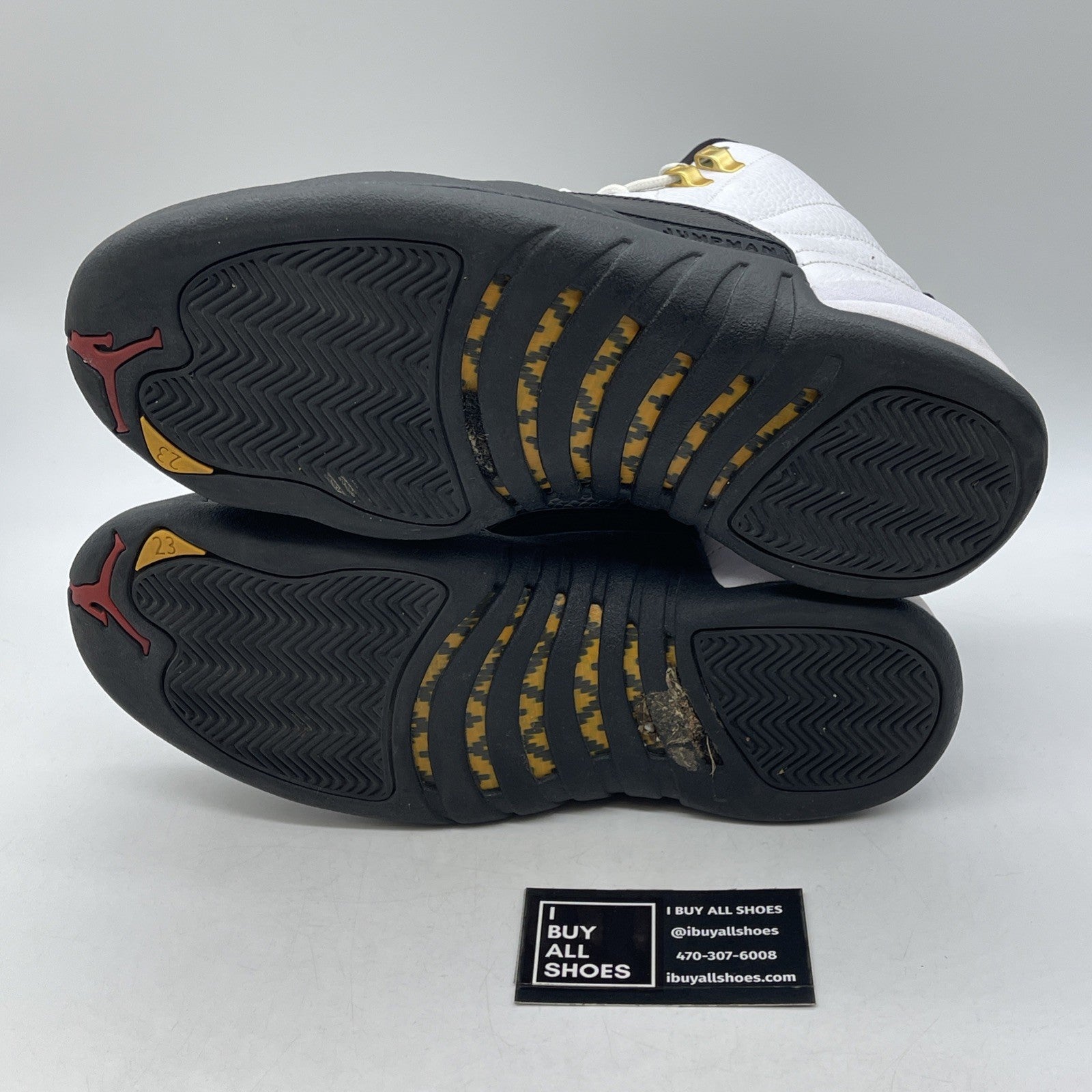 Size 9.5 - Air Jordan 12 Retro taxi release 2013 Black White Leather (130690-125