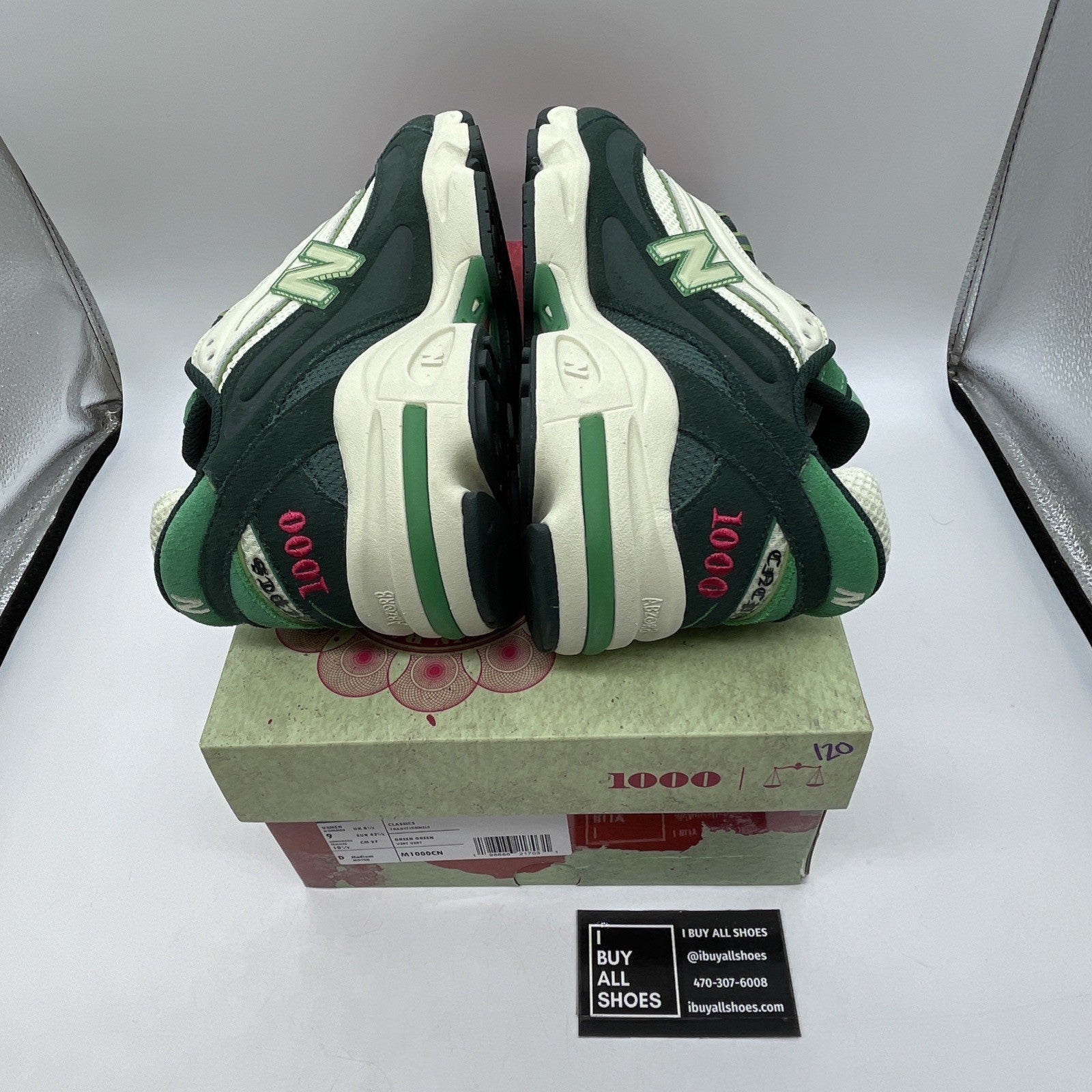 Size 9 - New Balance Concepts x 1000 Míle Green Suede Leather (M1000CN)