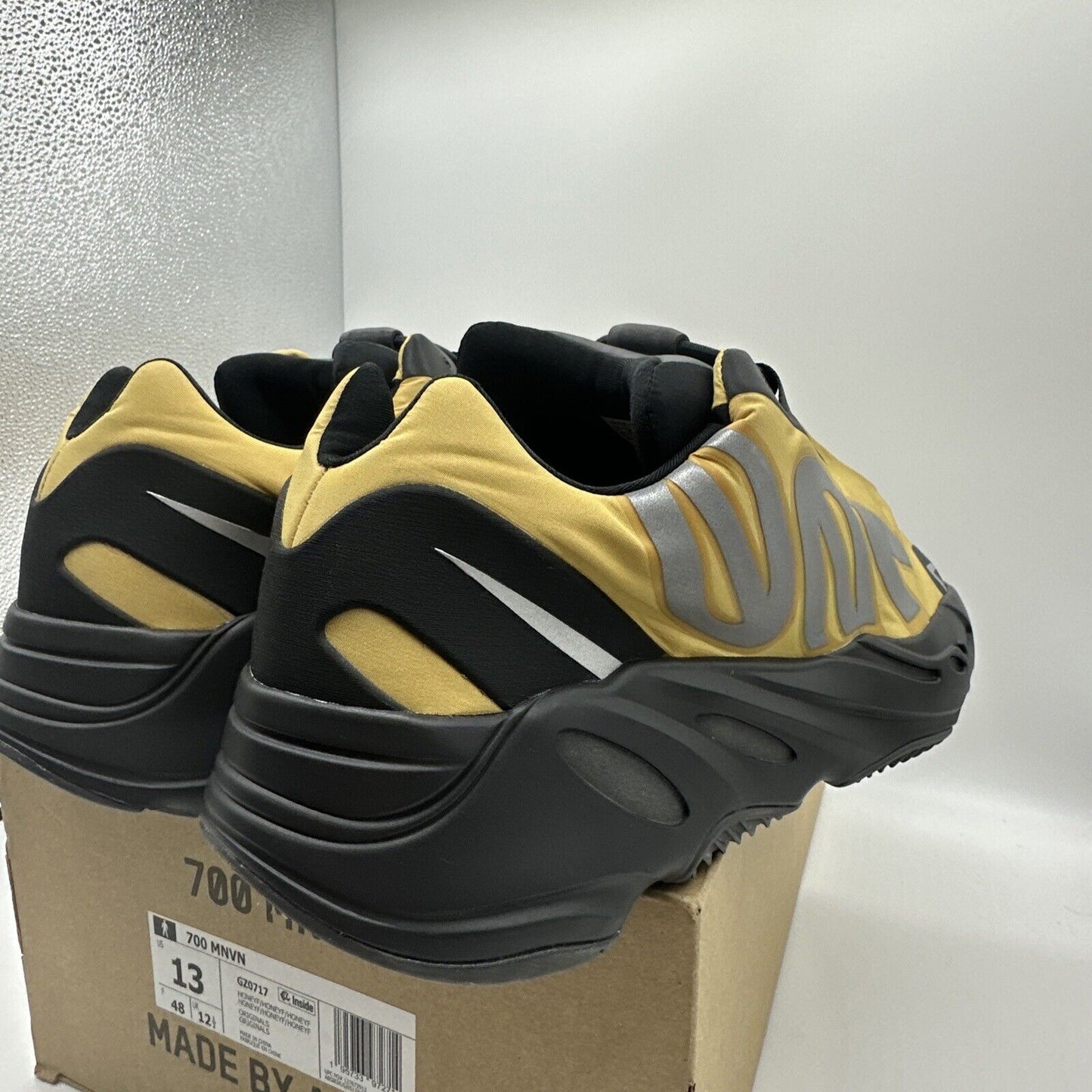 Size 13 - Yeezy Boost 700 MNVN Honey Flux Yellow Black Silver Reflective Nylon