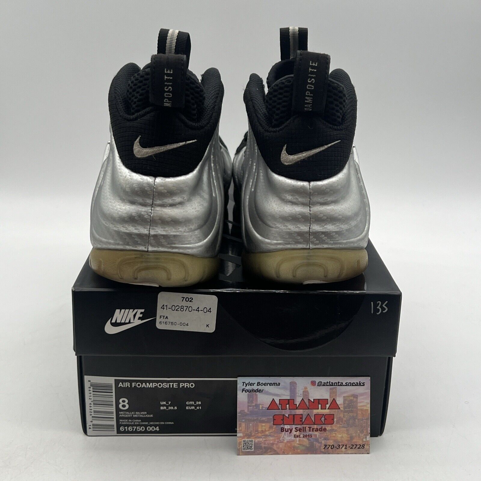 Size 8 - Nike Air Foamposite Pro ‘Silver Surfer’ Silver Suede  (616750-004)