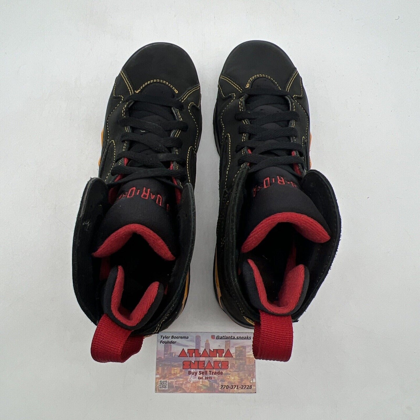 Size 6.5Y - Jordan 7 Retro Citrus Black Red Yellow Suede (DQ6040-081)