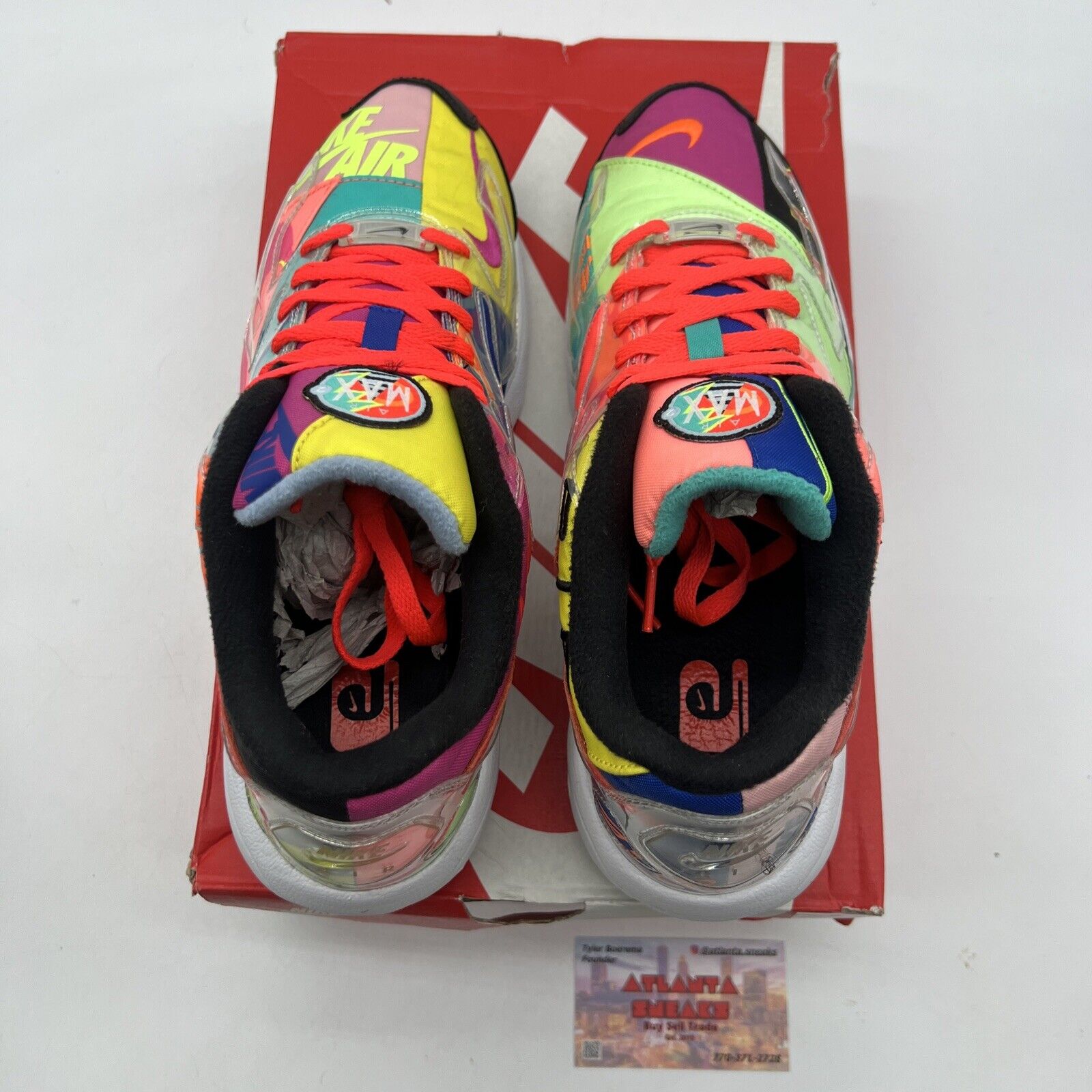 Size 9 - Nike Atmos x Air Max 2 Light QS Logos Yellow White (BV7406-001)