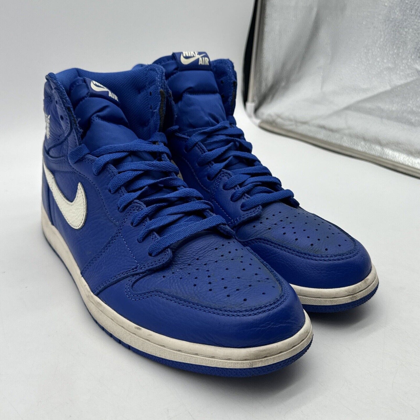 Size 12 - Jordan 1 Retro High OG Hyper Royal 2018 Deep Royal Blue White Leather