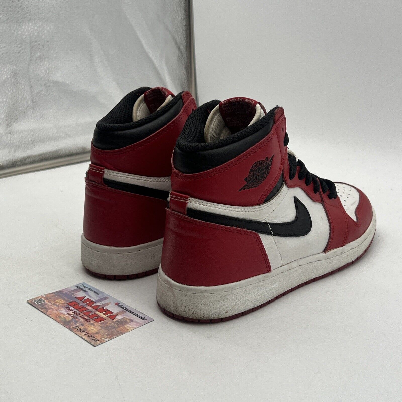 Size 7Y - Jordan 1 Retro OG High Chicago Black White Red Leather (575441-101)