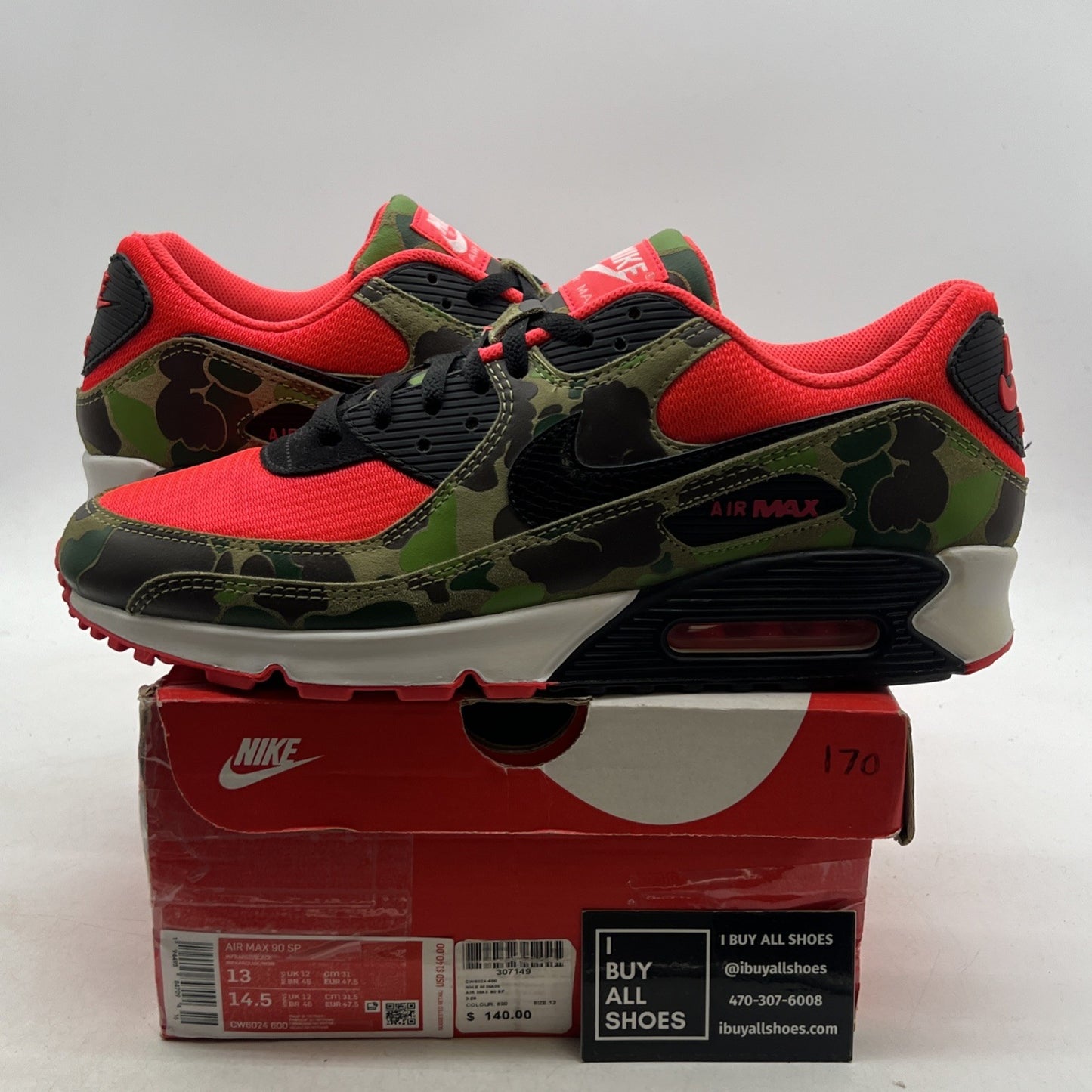 Size 13 - Nike Air Max 90 SP 2020 Reverse Duck Camo (CW6024-600)