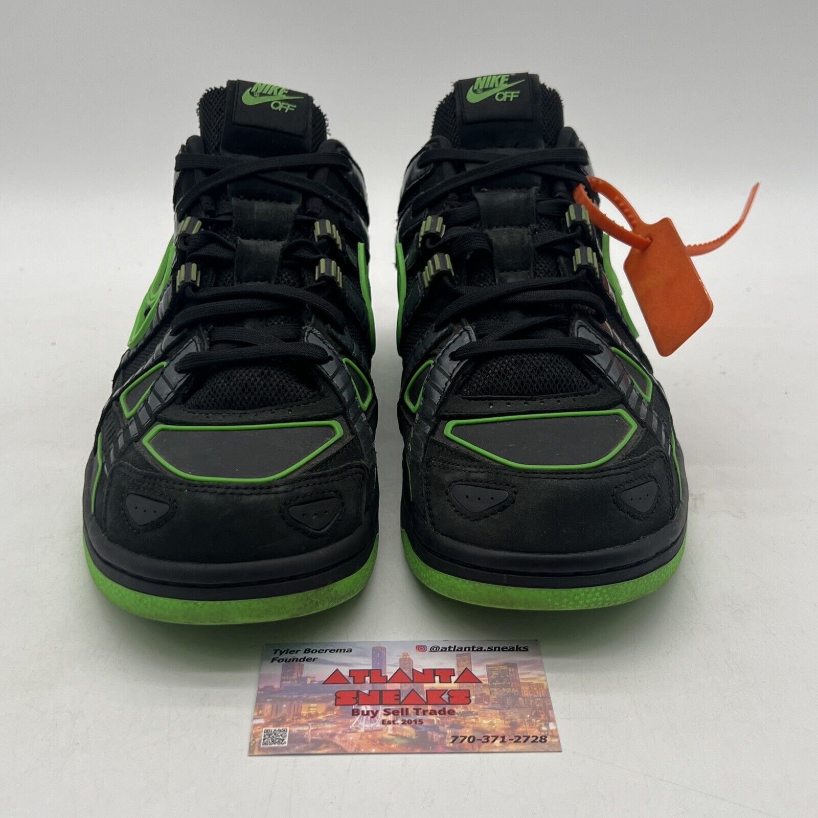 Size 11 - Nike Air Rubber Dunk x Off-White Low Green Strike Black (CU6015-001)