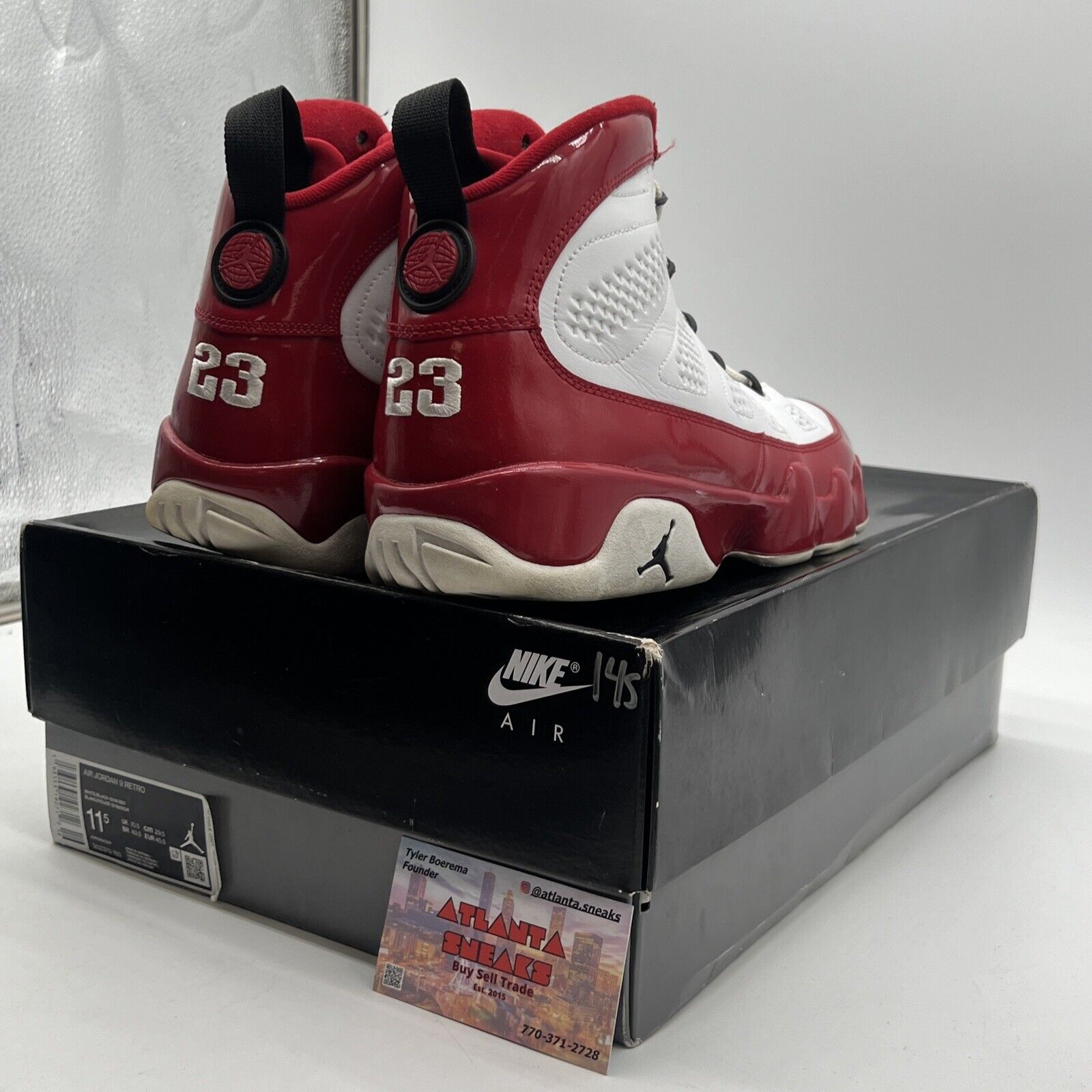 Size 11.5 - Air Jordan 9 Retro Gym Red White Black Leather (302370-160)