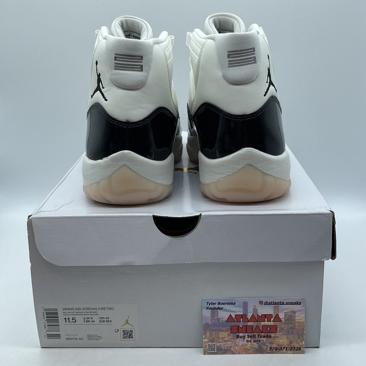 Size 11.5W - Jordan 11 Retro Mid Neapolitan Brown White Leather (AR0715-101)