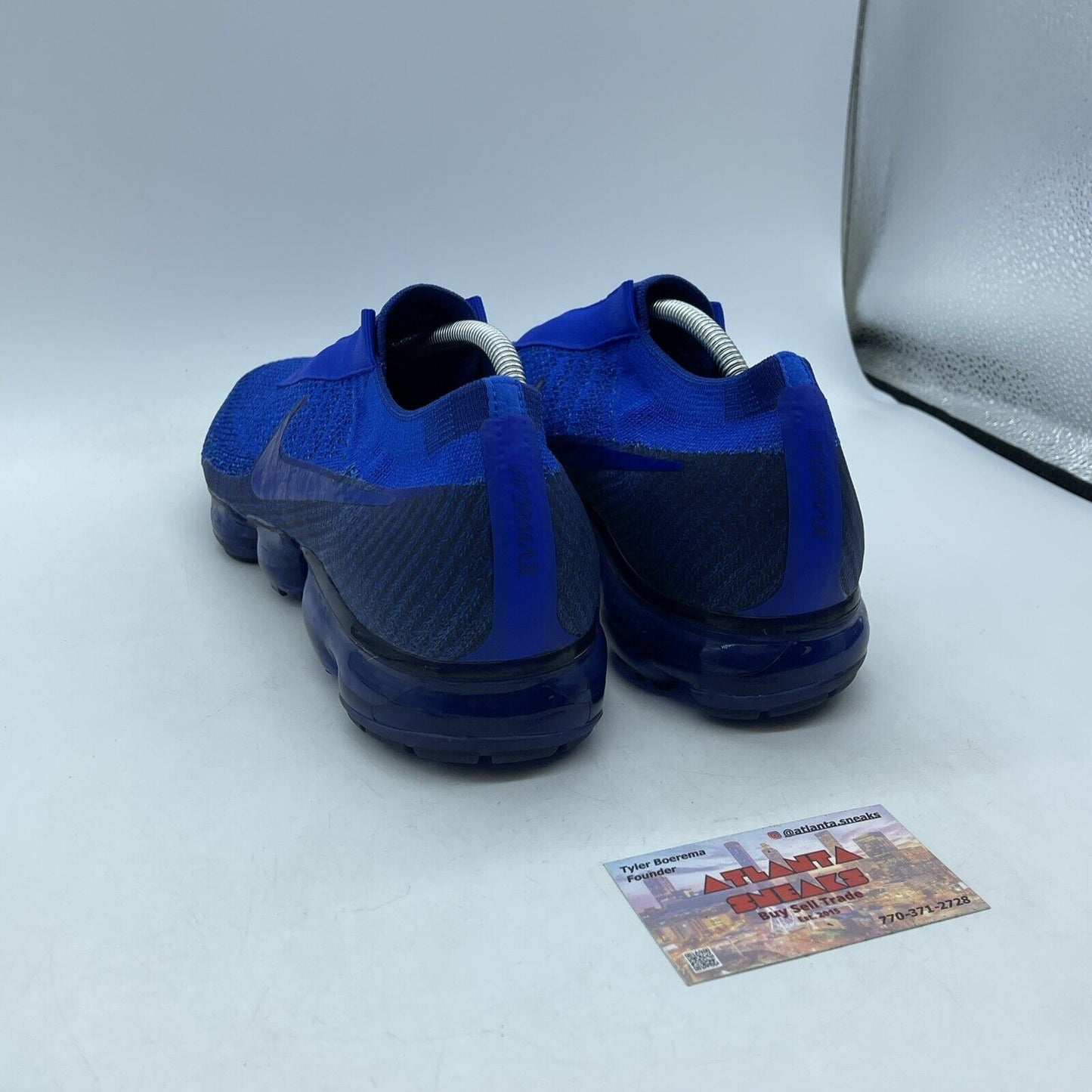 Size 11 - Nike Air VaporMax iD Racer Blue Black Suede Leather (AR4481-444)