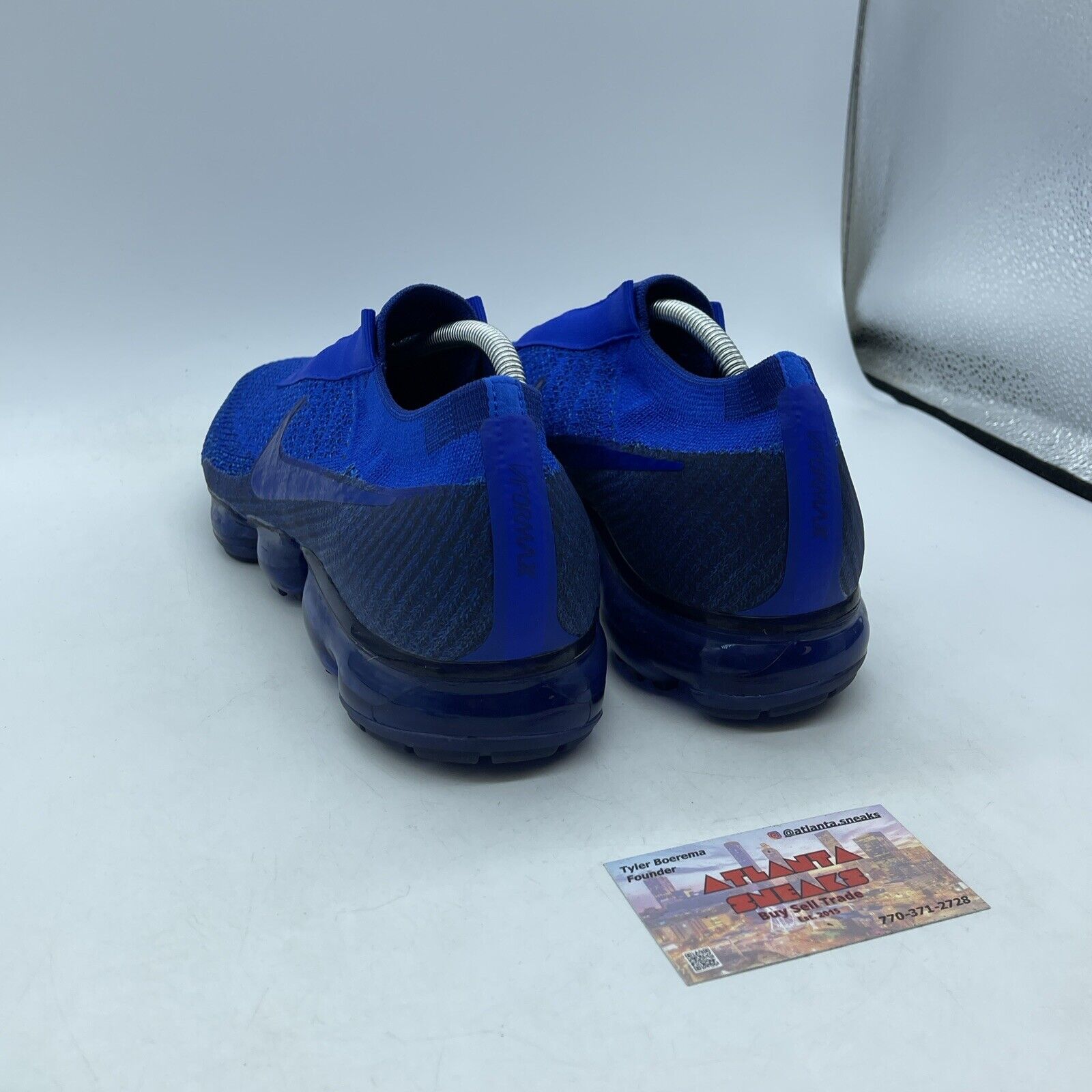Size 11 - Nike Air VaporMax iD Racer Blue Black Suede Leather (AR4481-444)