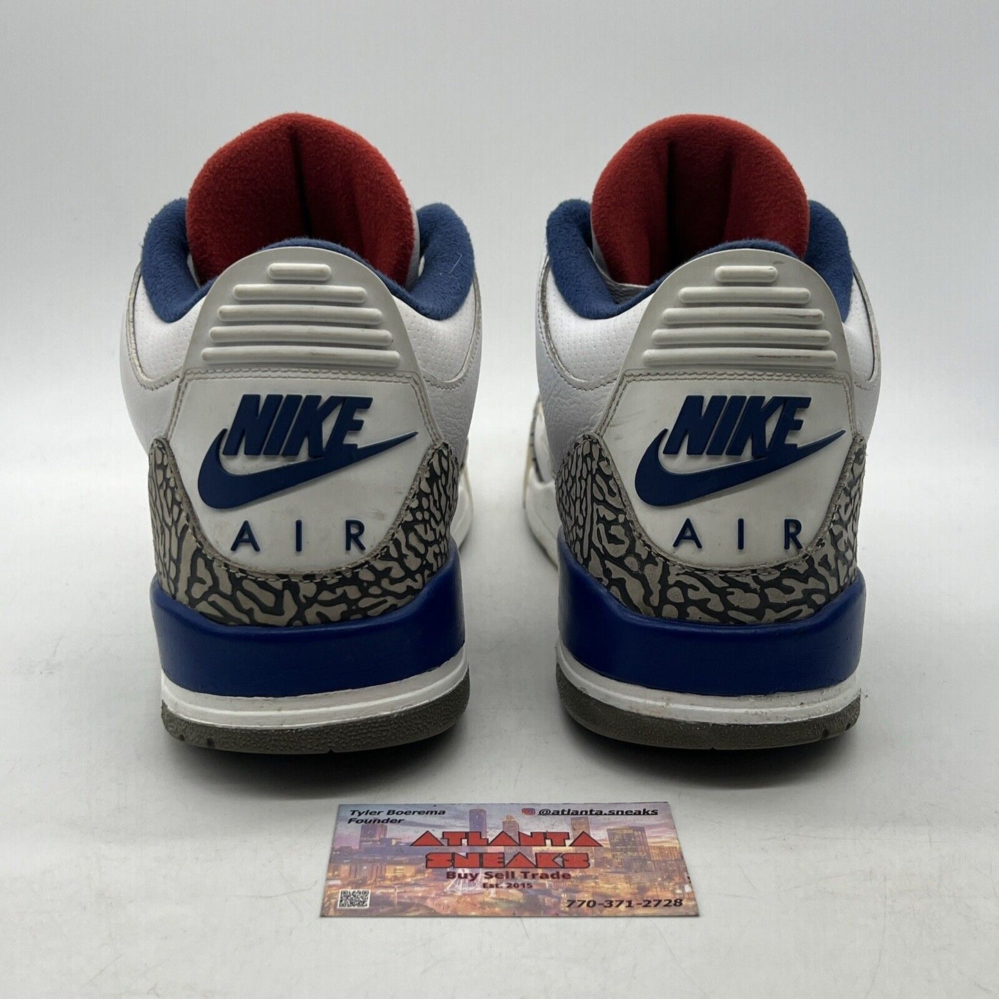 Size 12 - Jordan 3 Retro OG Mid True Blue White Grey Leather  (854262-106)