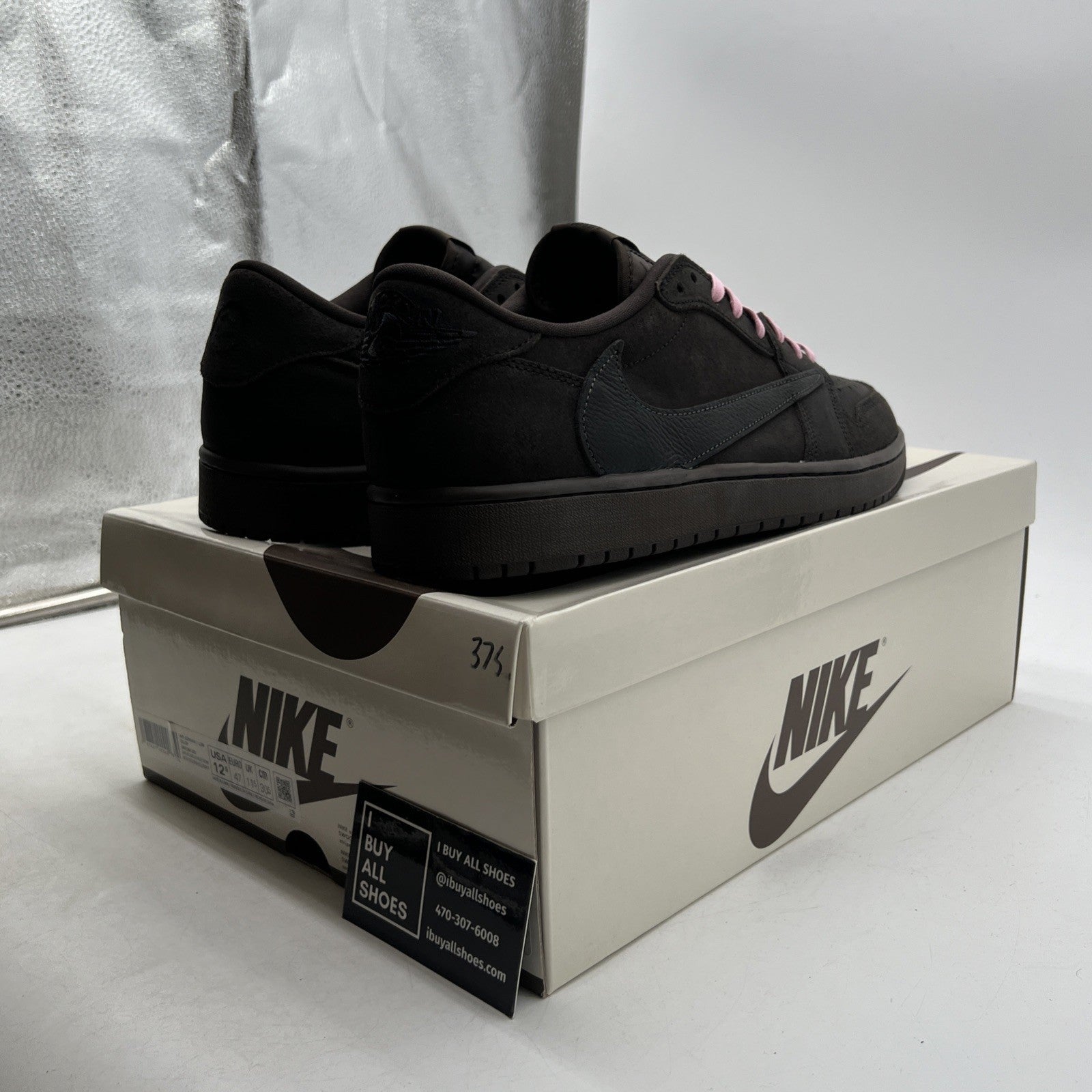 Size 12.5 -Travis Scott x Air Jordan 1 Retro OG SP Low Velvet Brown (DM7866-202)