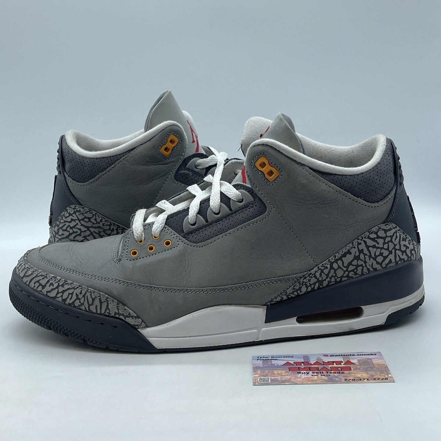 Size 13 - Jordan 3 Retro Mid Cool Grey White Black Red Orange (CT8532-012)