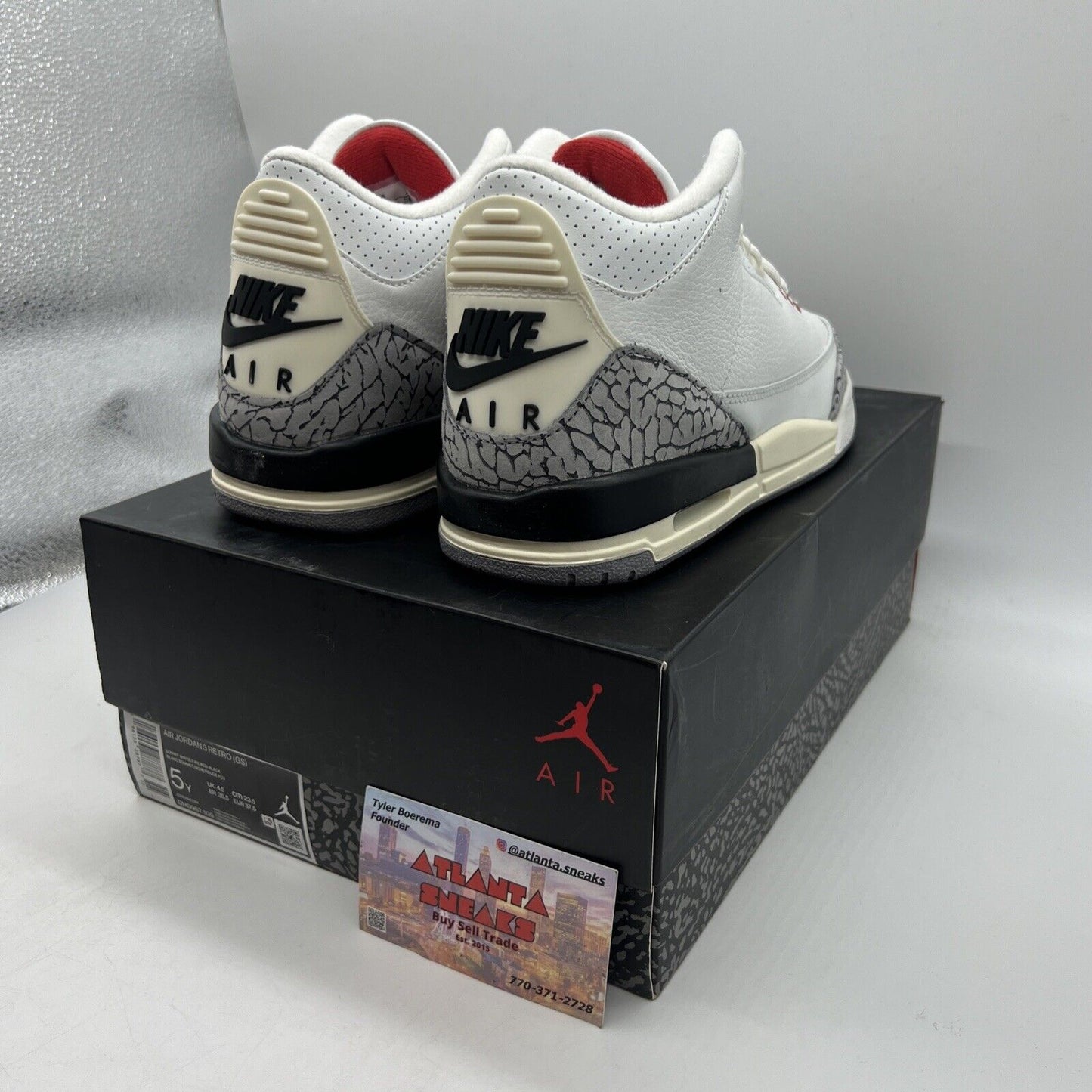 Size 5 - Jordan 3 Retro Mid White Cement Reimagined Brand New Og All