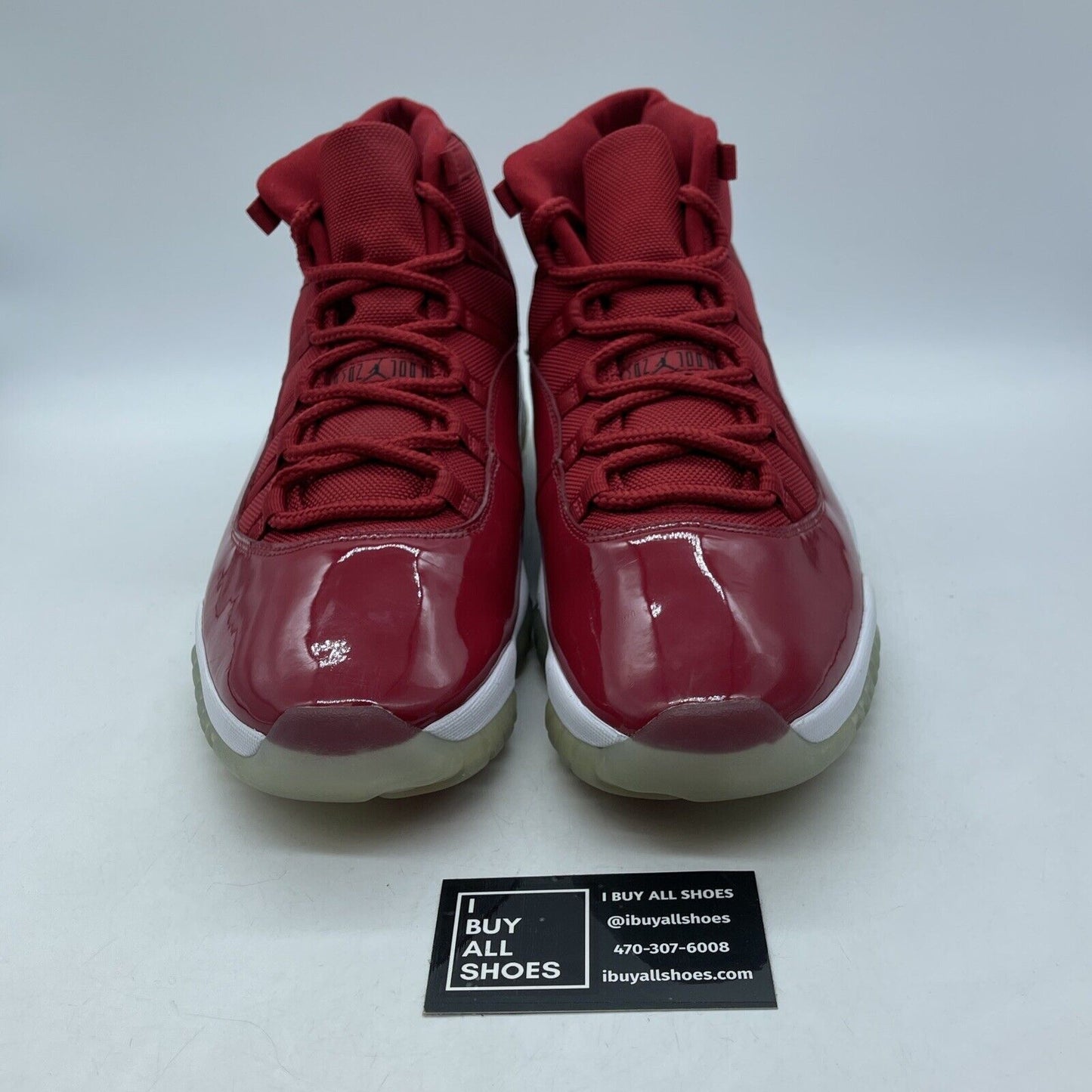 Size 12 - Jordan 11 Retro High Win Like '96 Red White Suede Leather (378037–623)