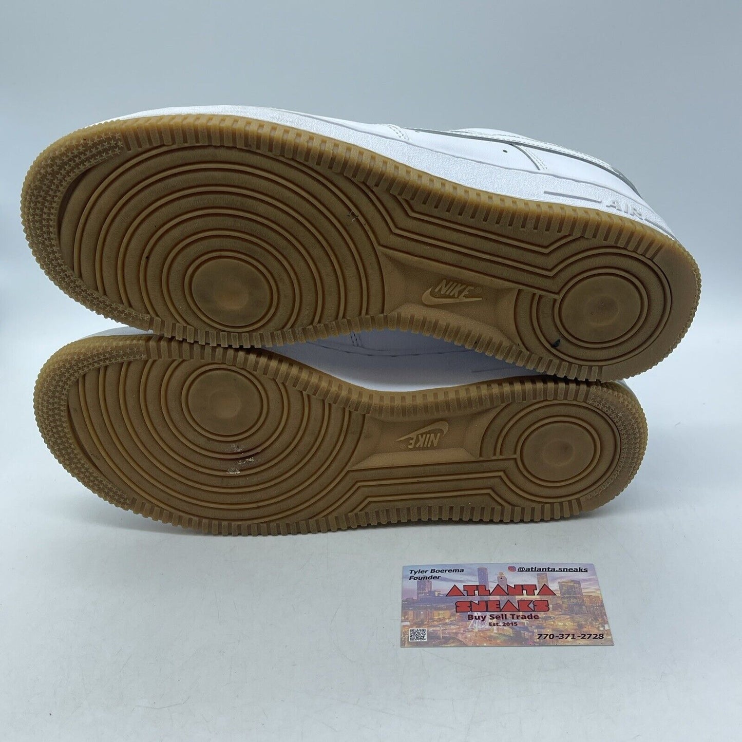 Size 9.5 - Nike Air Force 1 Low White Gum Brown Leather (DJ2739-100)