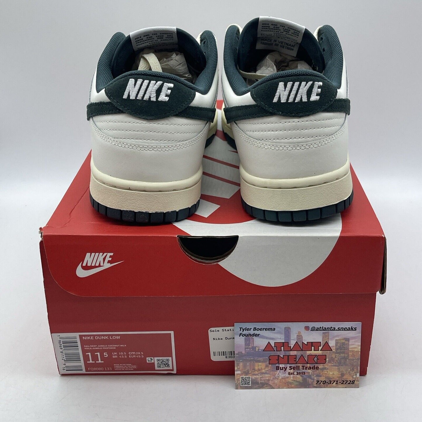Size 11.5 - Nike Dunk Low Athletic Department - Deep Jungle Suede (FQ8080-133)