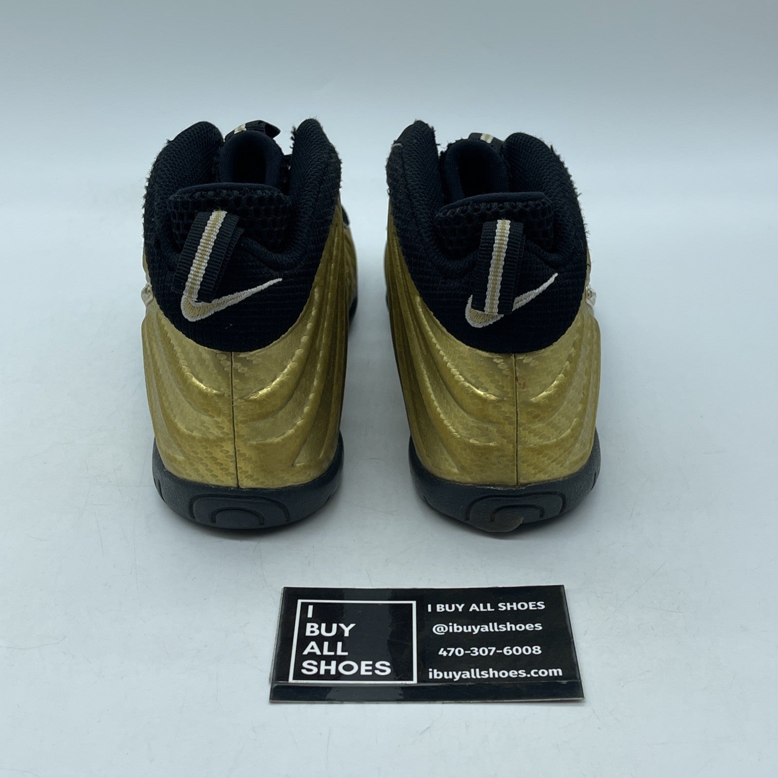 Size 2Y (PS) - Nike Little Posite Pro Mid Metallic Gold Black (843755-701)
