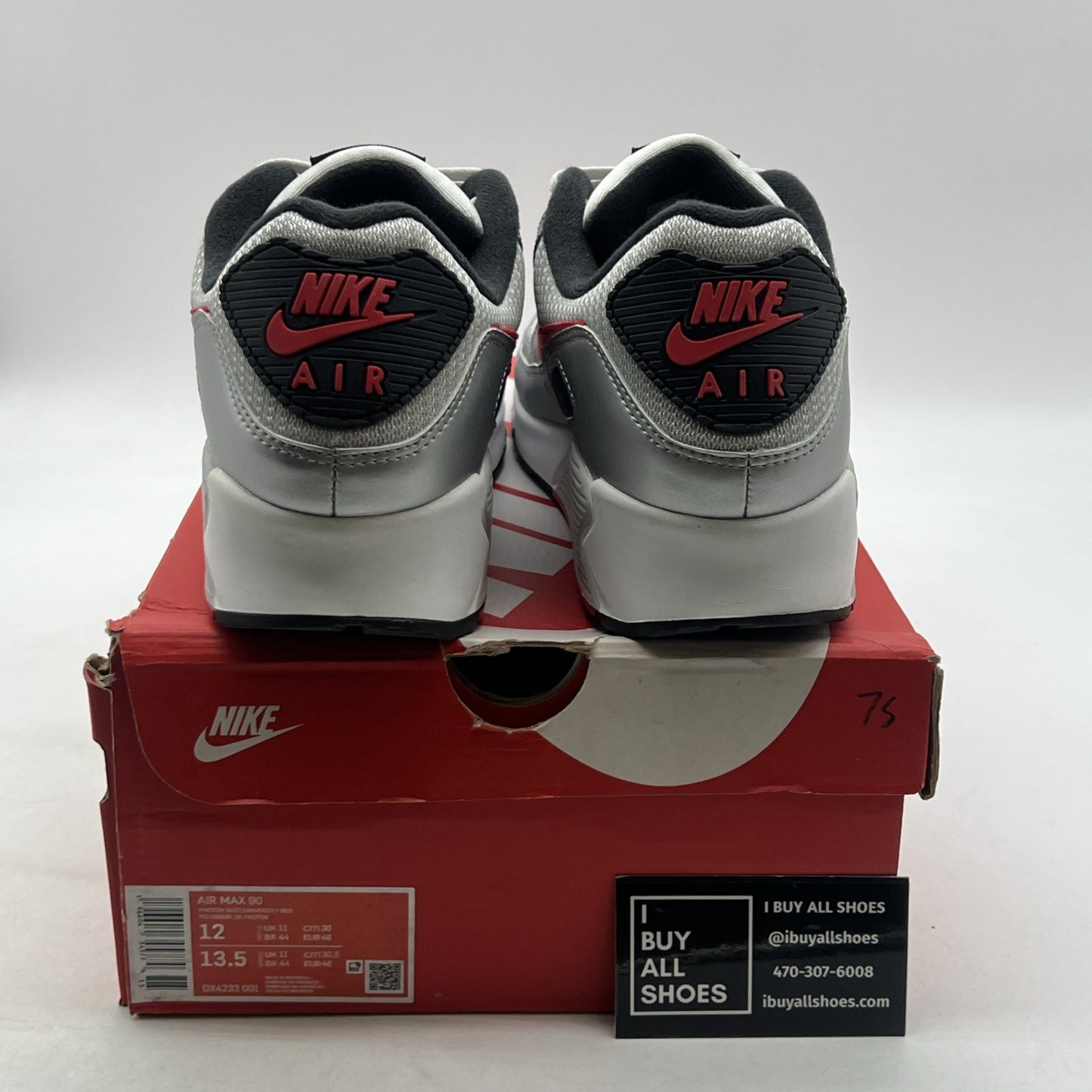 Size 12 - Nike Air Max 90 Icons - Silver Bullet (DX4233-001)