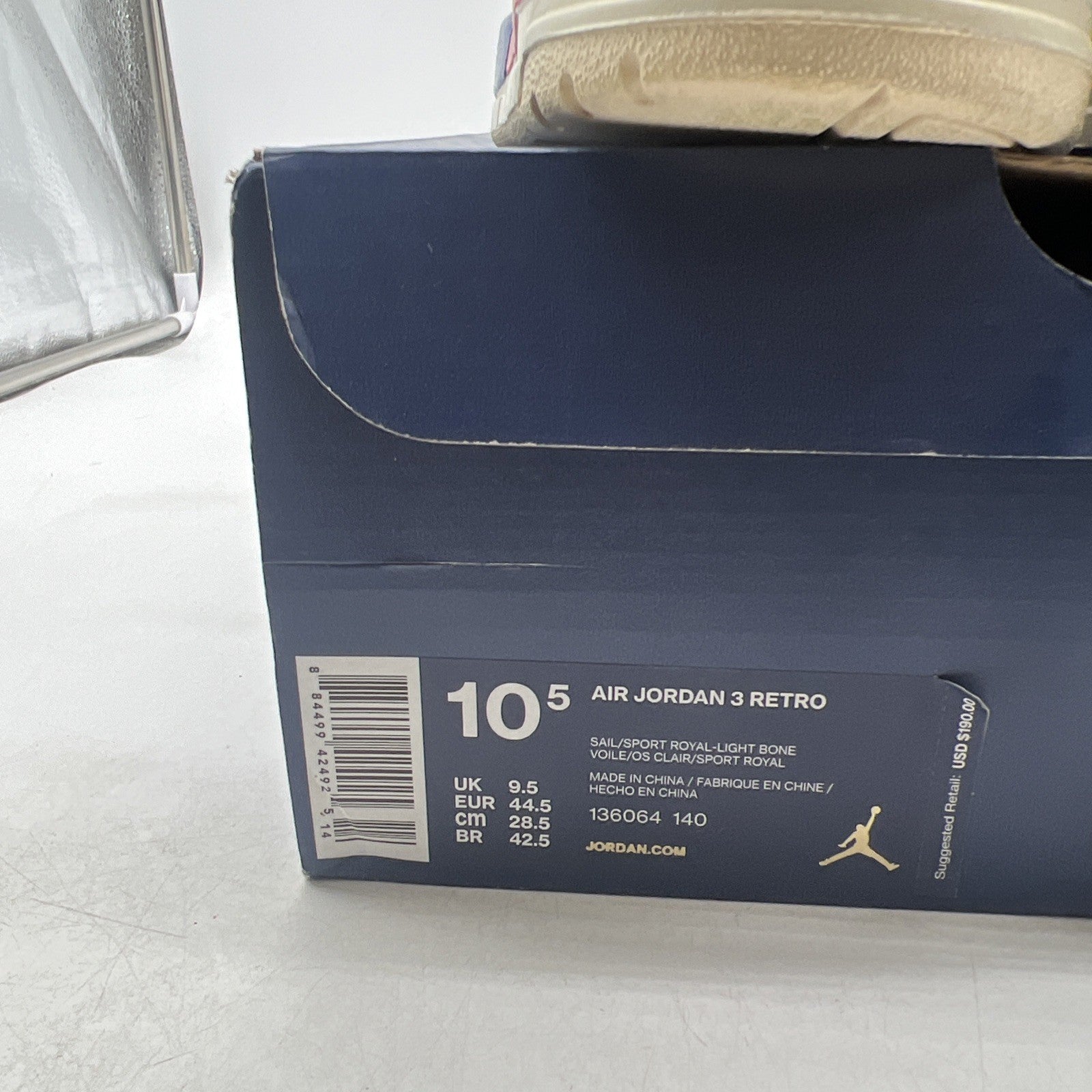Size 10.5 - Air Jordan 3 Retro International Flight (136064-140)
