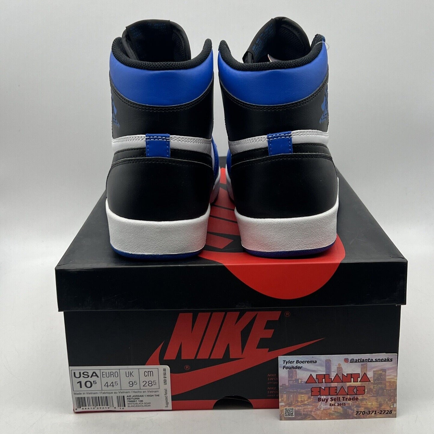 Size 10.5 - Air Jordan 1.5 The Return Reverse Fragment Blue Black (768861-106)