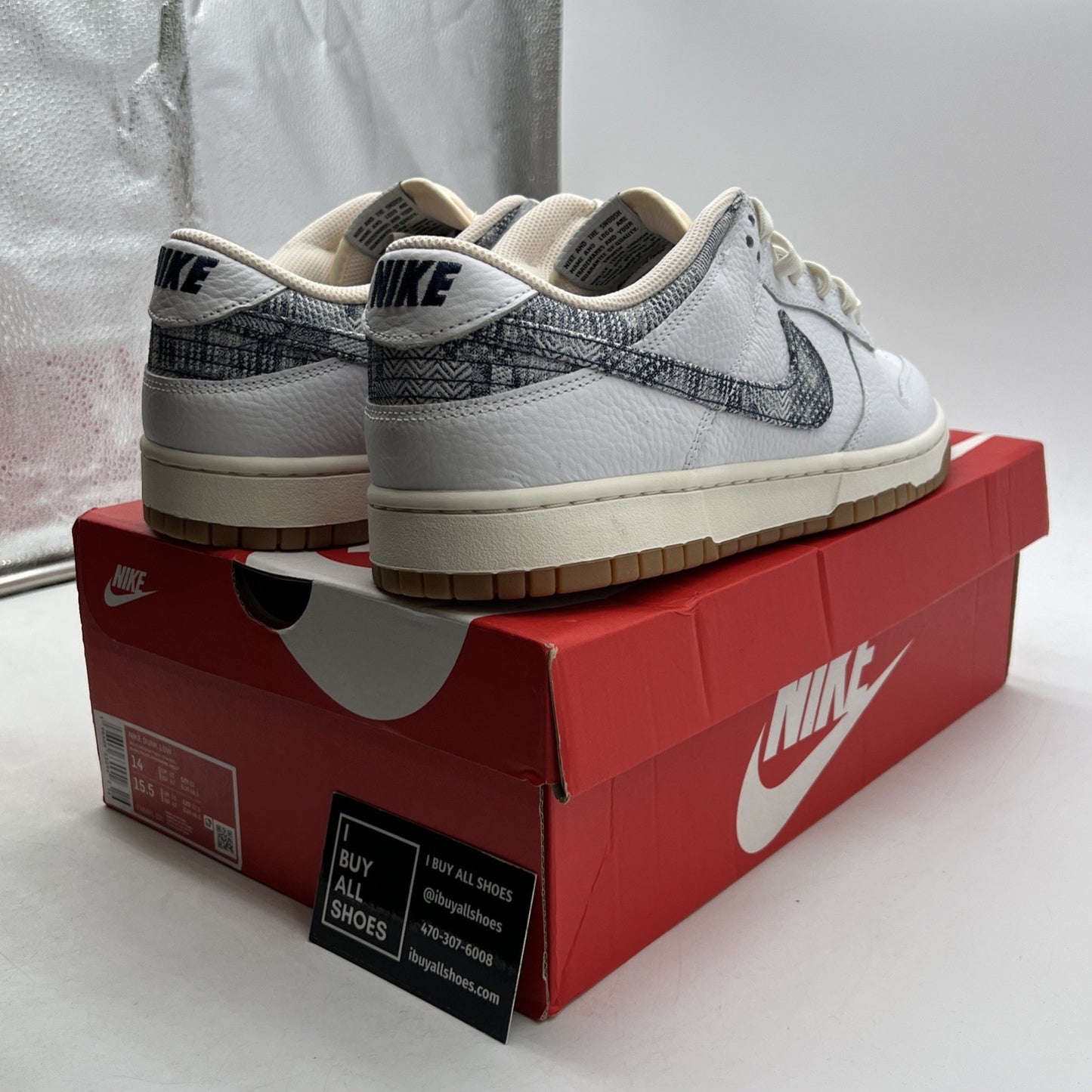 Size 14 - Nike Dunk Low Washed Denim (FN6881-100)