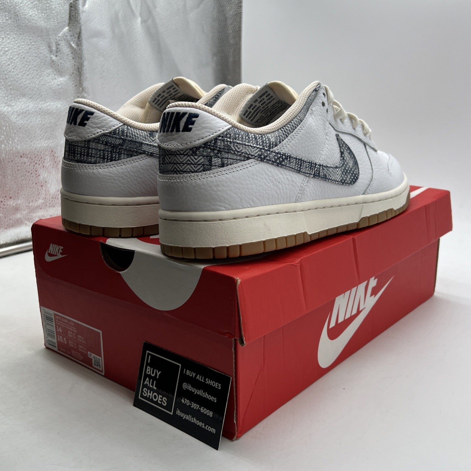 Size 14 - Nike Dunk Low Washed Denim (FN6881-100)
