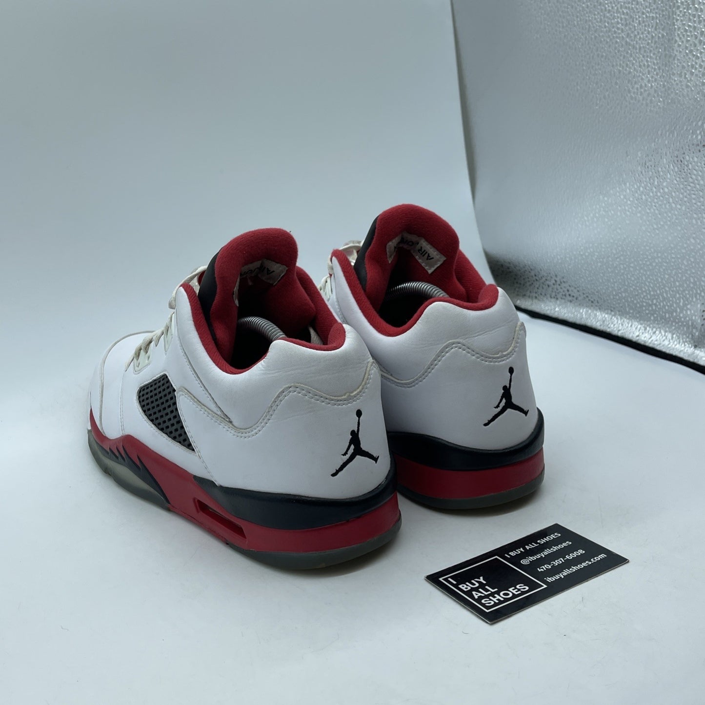 Size 11 - Air Jordan 5 Retro 2016 Low Fire Red White Leather (819171-101)