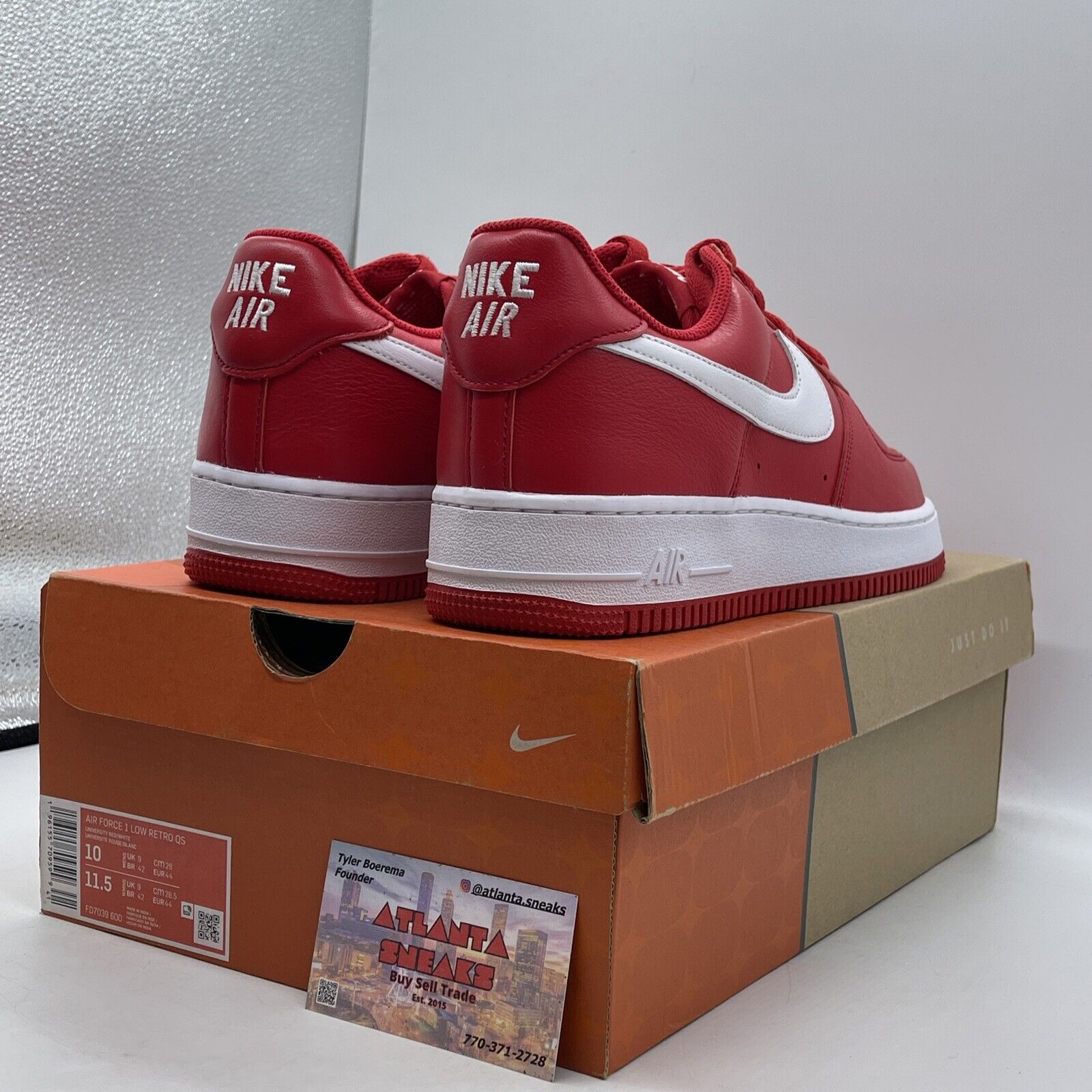 Size 10 - Nike Air Force 1 Low Color of the Month - University Red (FD7039-600)