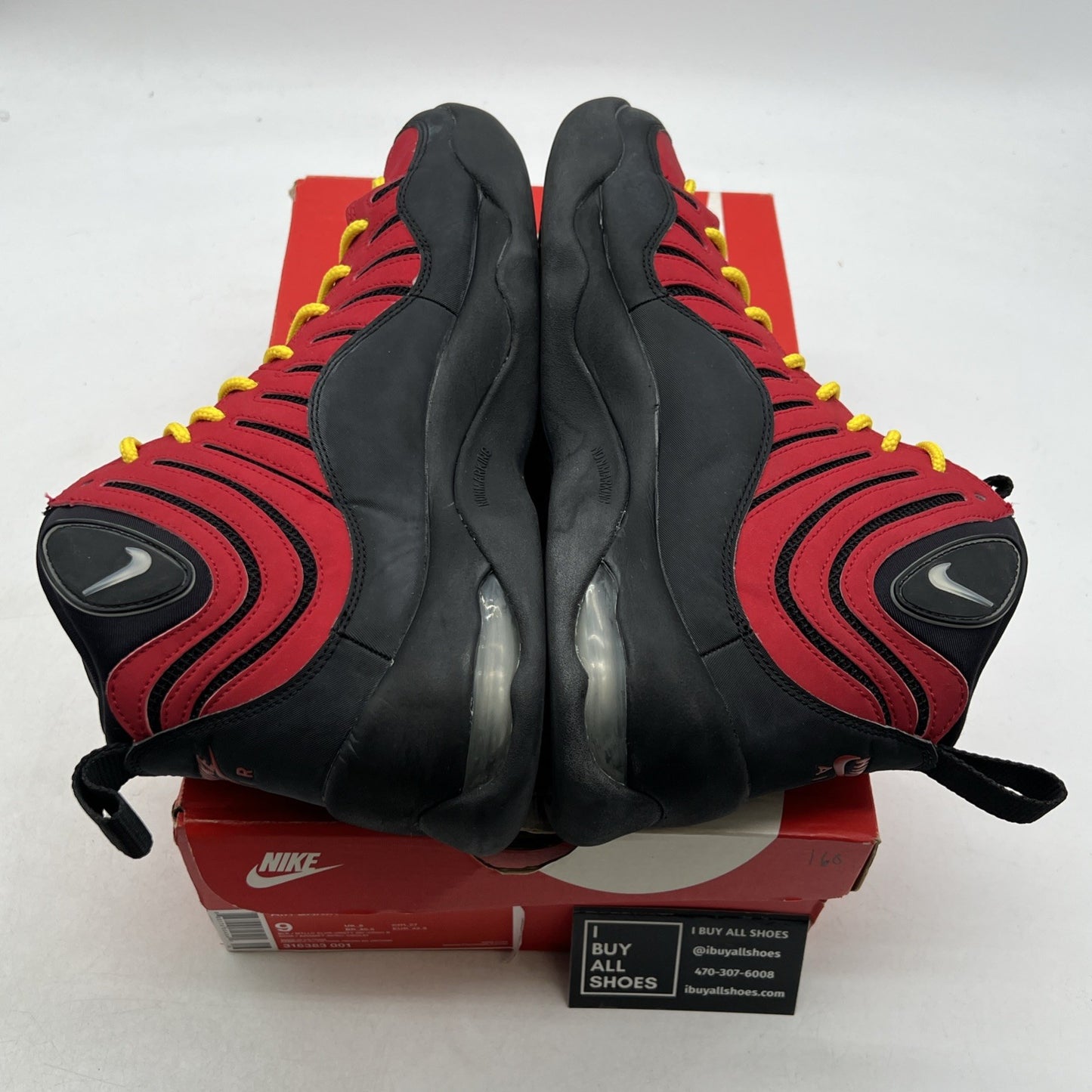 Size 9 - Nike Air Bakin 2013 Black Red (316383-001)