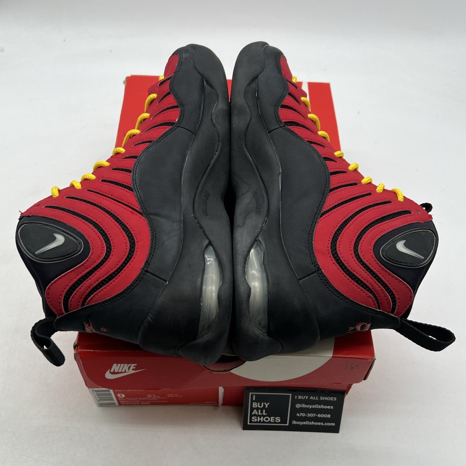 Size 9 - Nike Air Bakin 2013 Black Red (316383-001)