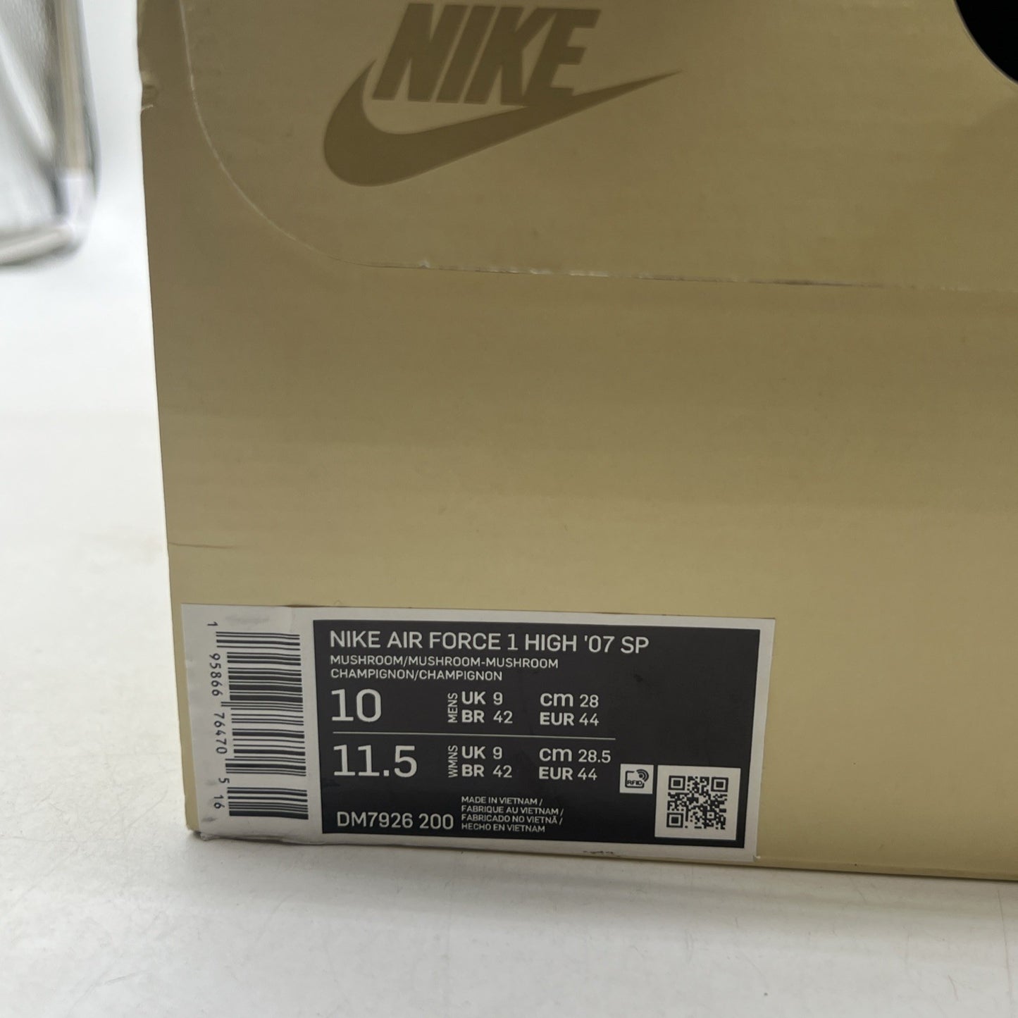 Size 10 - Nike Billie Eilish x Air Force 1 '07 SP High Mushroom (DM7926-200)
