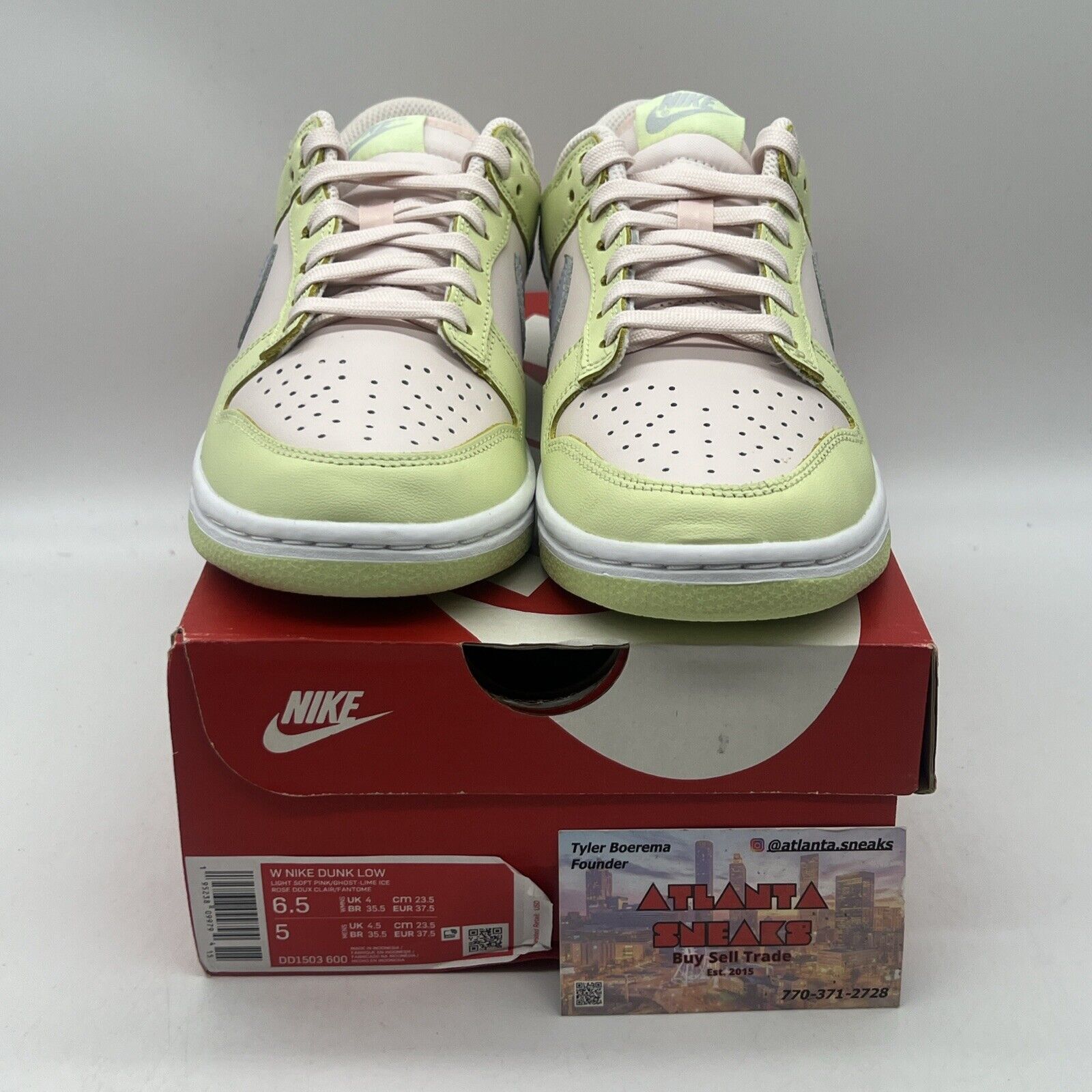 Nike Dunk Low Lace Up Womens Size 6.5 DD1503-600 Lime Ice Brand New Og All DS