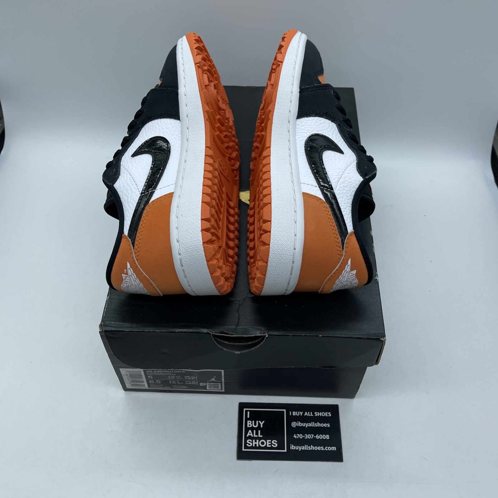 Size 5 - Jordan 1 Low Golf Shattered Backboard 2022 Suede Leather (DD9315-800)