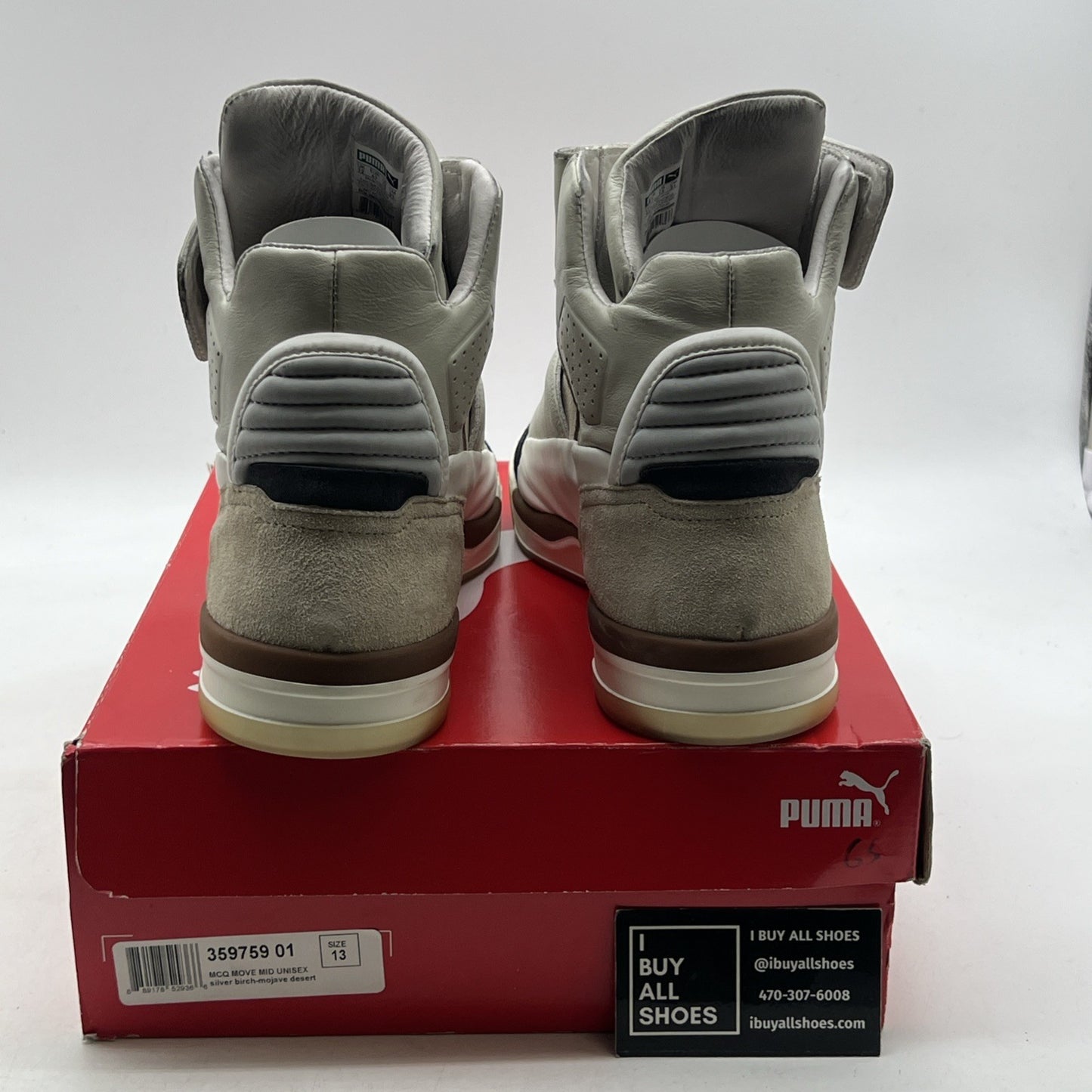 Size 13 - PUMA Move Mid x Alexander McQueen Silver Birch/Mojave Desert
