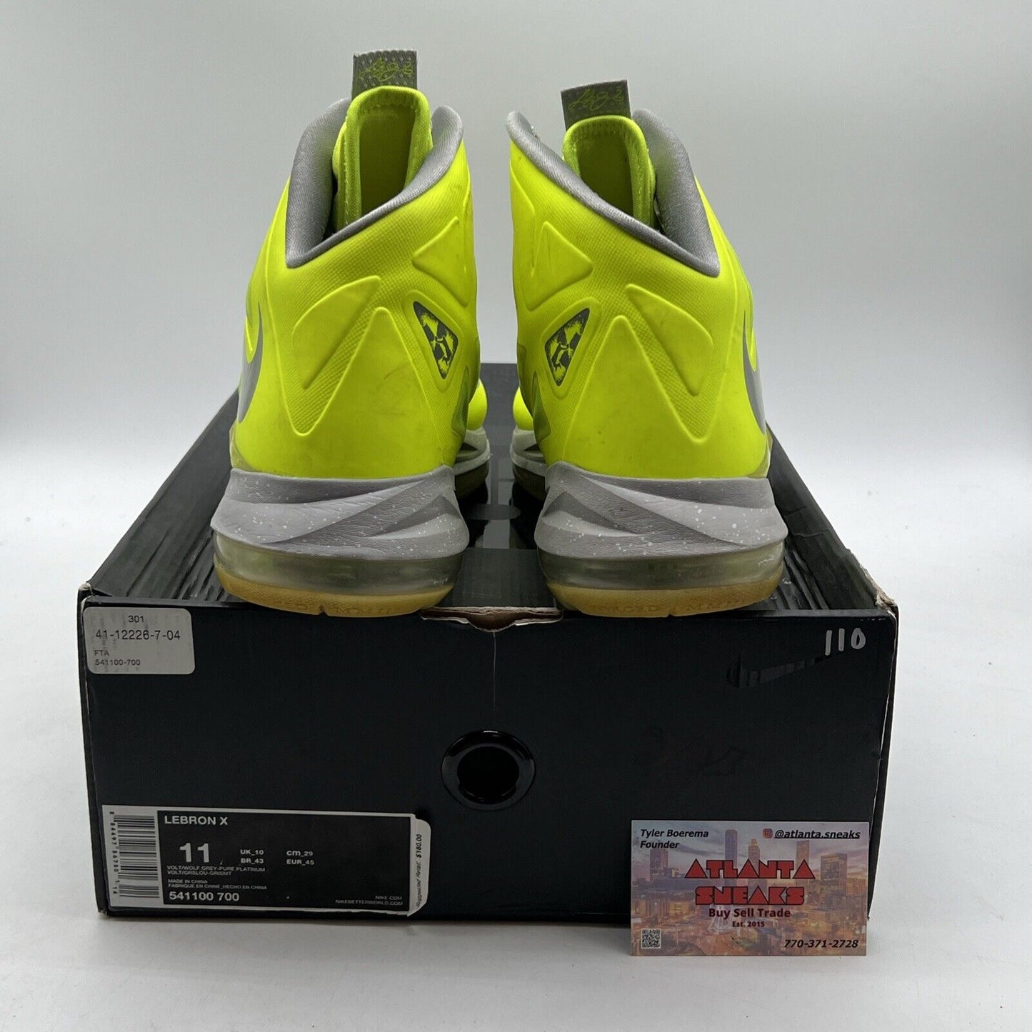 Size 11 - Nike LeBron 10 Volt - (541100-700)