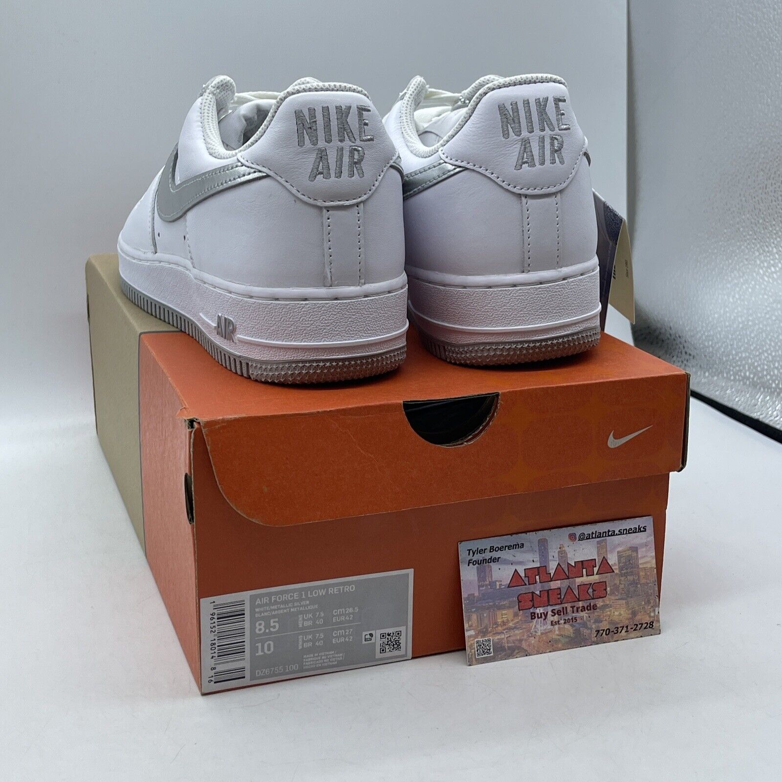 Size 8.5 - Nike Air Force 1 Low Color of the Month - White Silver (DZ6755-100)