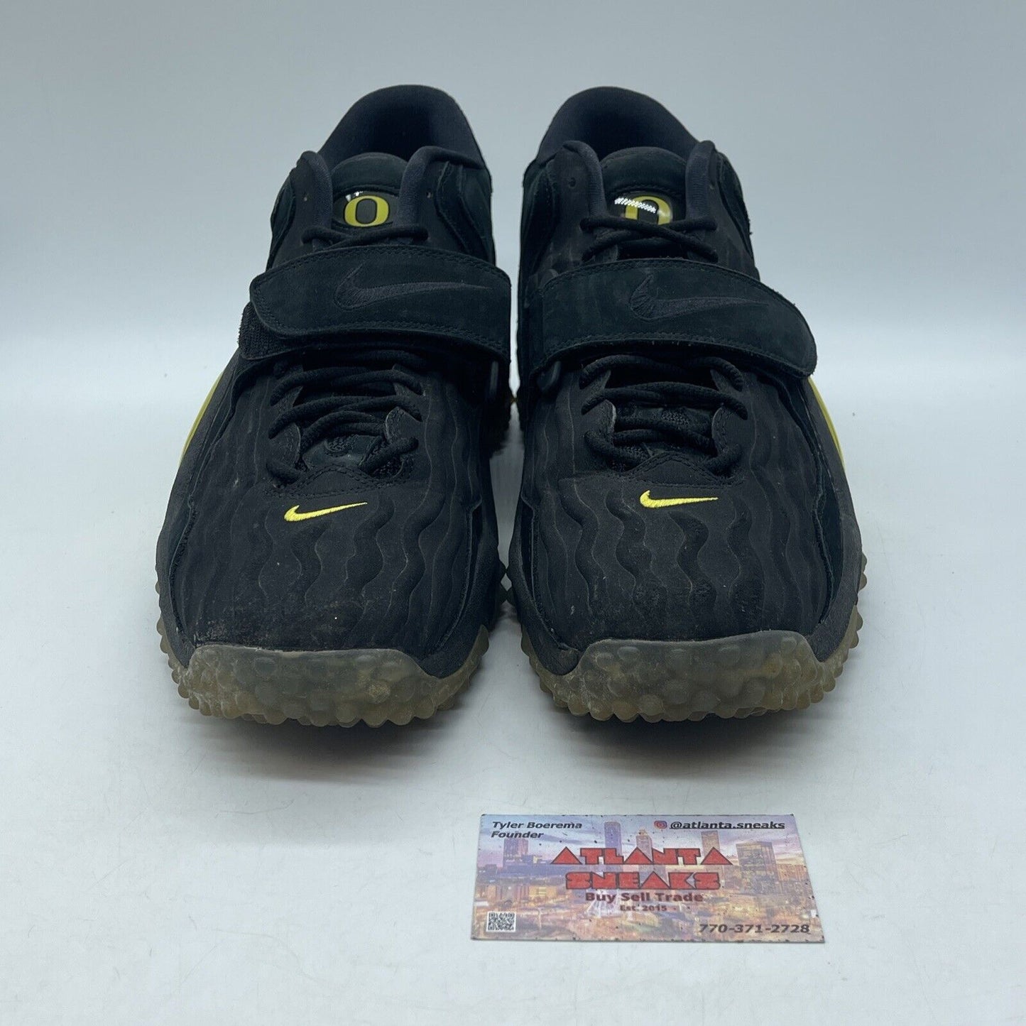 Size 12 - Nike Air Zoom Turf Jet 97 Qs Oregon Ducks Black Suede (585387-002)