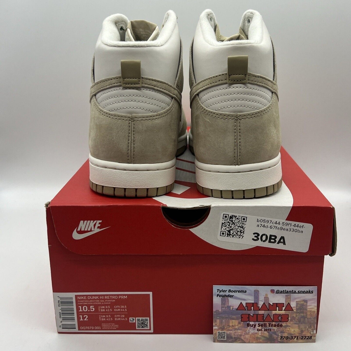 Size 10.5 - Nike Dunk High Sand White Brand New Og All