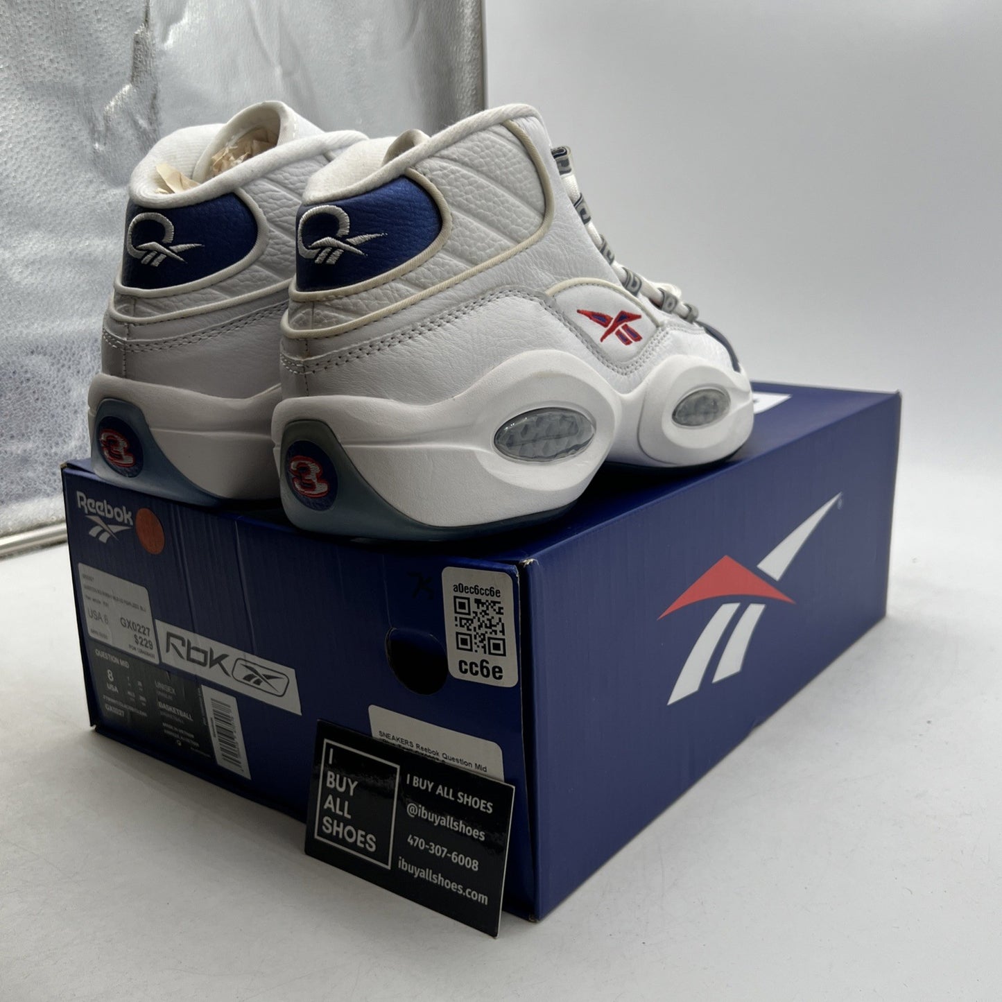 Size 8 - Reebok Question 2022 Mid Blue Toe (GX0227)