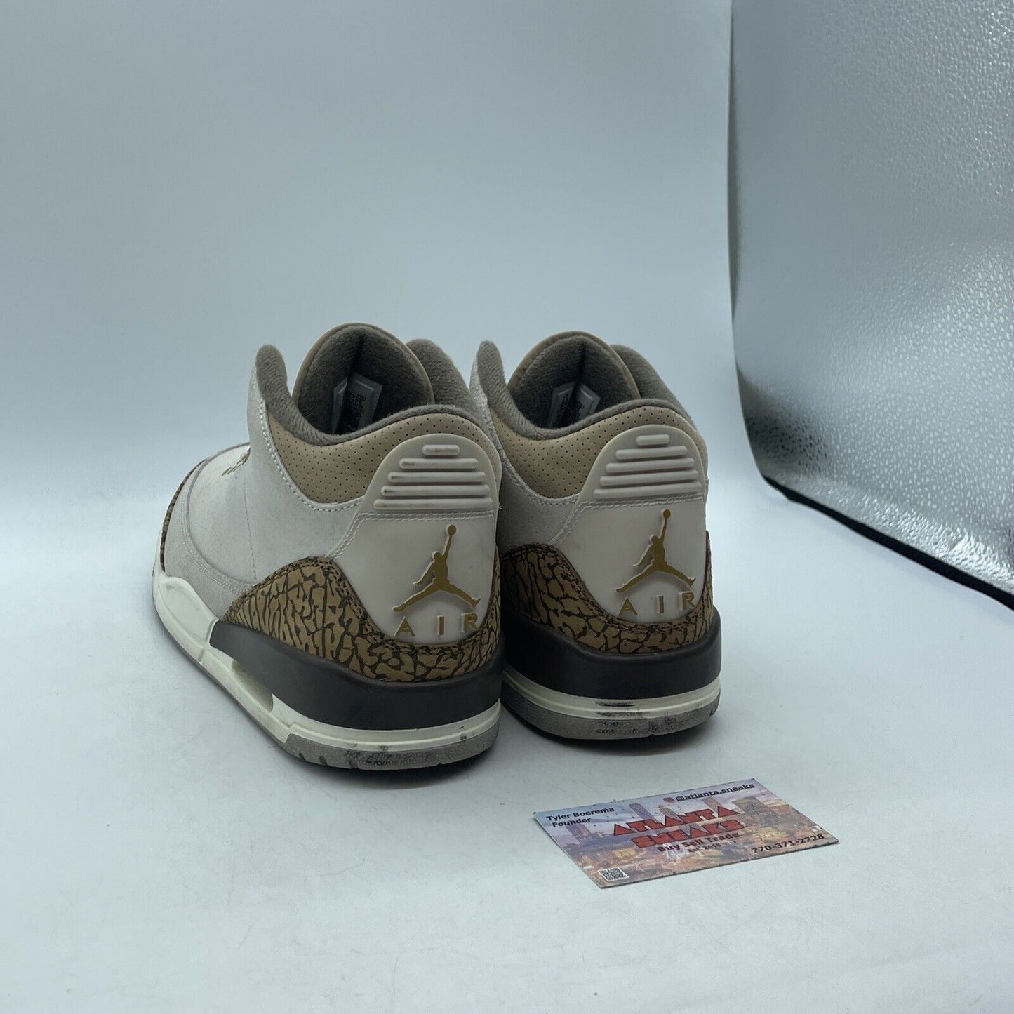 Size 8.5 - Jordan 3 Retro Low Palomino Brown Suede White Leather (CT8532-102)