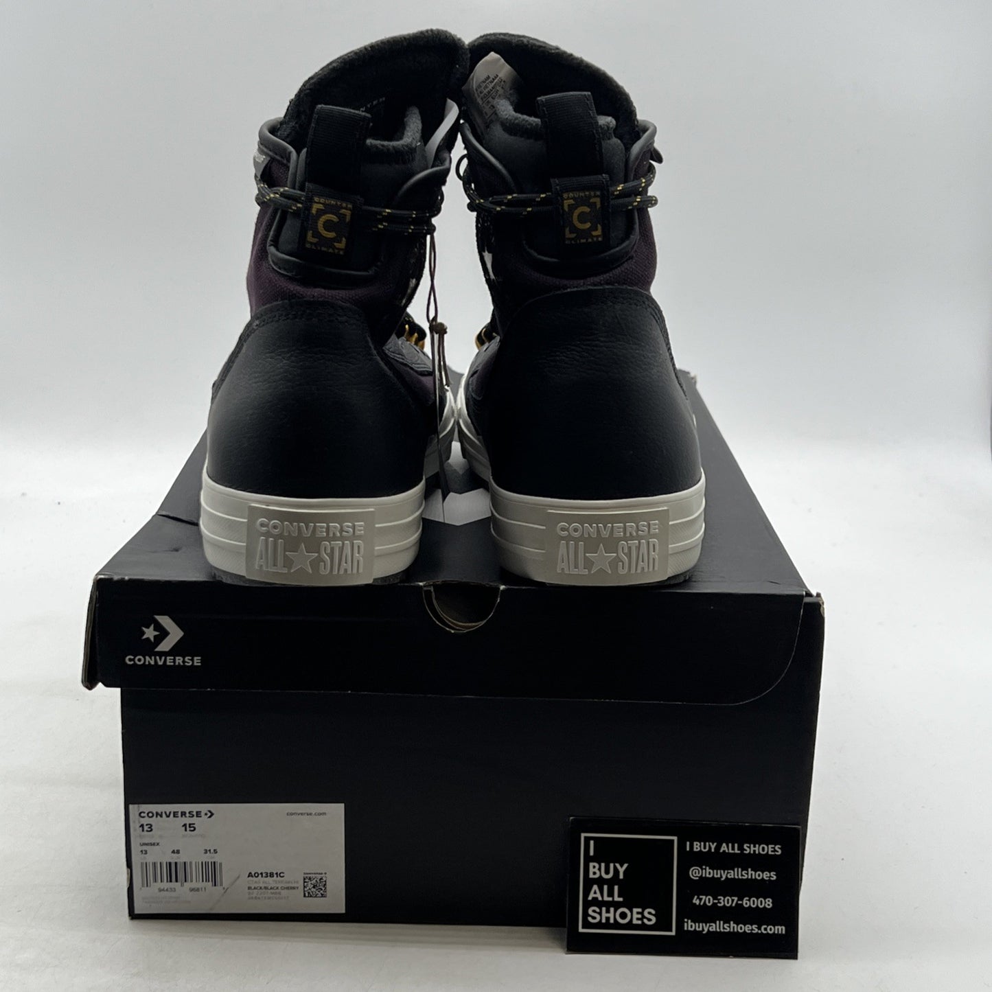 Size 15W - Converse Chuck Taylor All Star All Terrain HI Black/Maroon (A01381C)