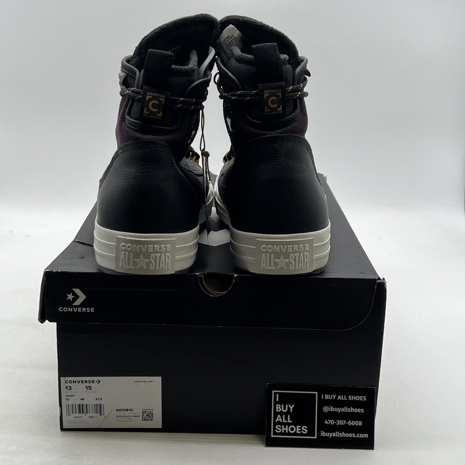 Size 15W - Converse Chuck Taylor All Star All Terrain HI Black/Maroon (A01381C)