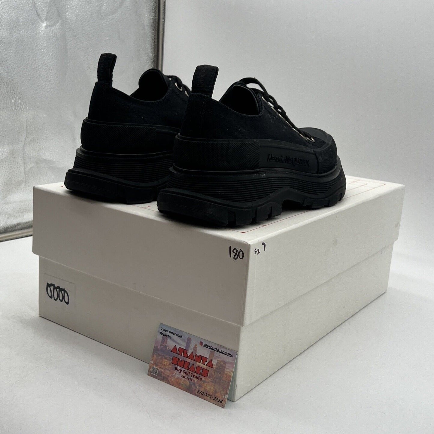 Alexander Mcqueen Tread Slick Low Top Sneaker Black 7 US / 40 EU