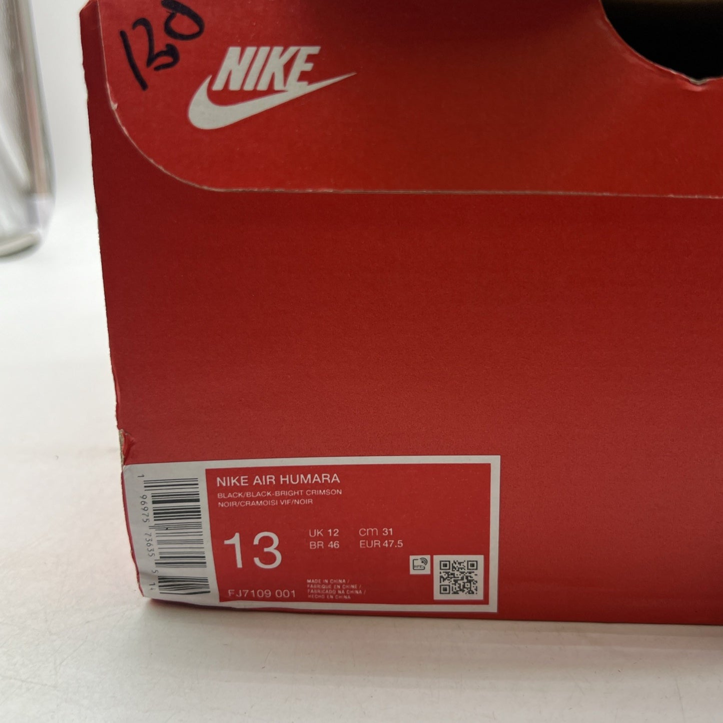 Size 13 - Air Humara 'Black Bright Crimson' (FJ7109-001)